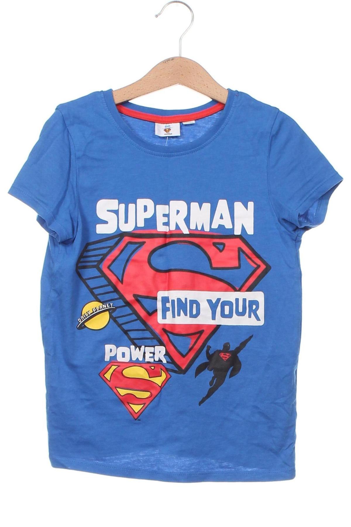 Dziecięcy T-shirt Superman, Rozmiar 6-7y/ 122-128 cm, Kolor Niebieski, Cena 15,73 zł