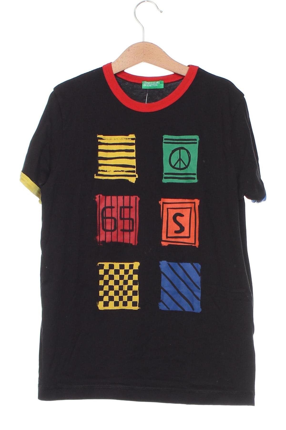 Tricou pentru copii United Colors Of Benetton, Mărime 10-11y/ 146-152 cm, Culoare Negru, Preț 20,67 Lei