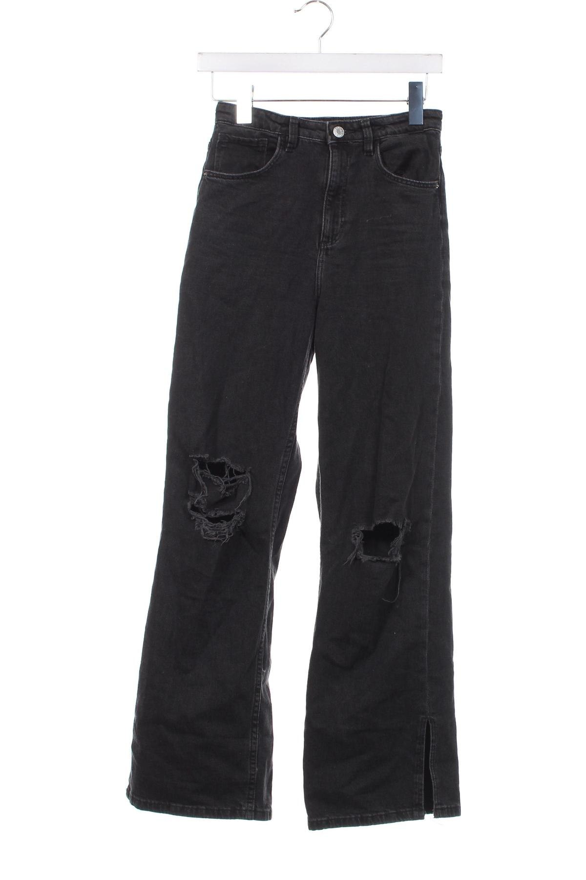 Dziecięce jeansy H&M, Rozmiar 13-14y/ 164-168 cm, Kolor Czarny, Cena 30,71 zł