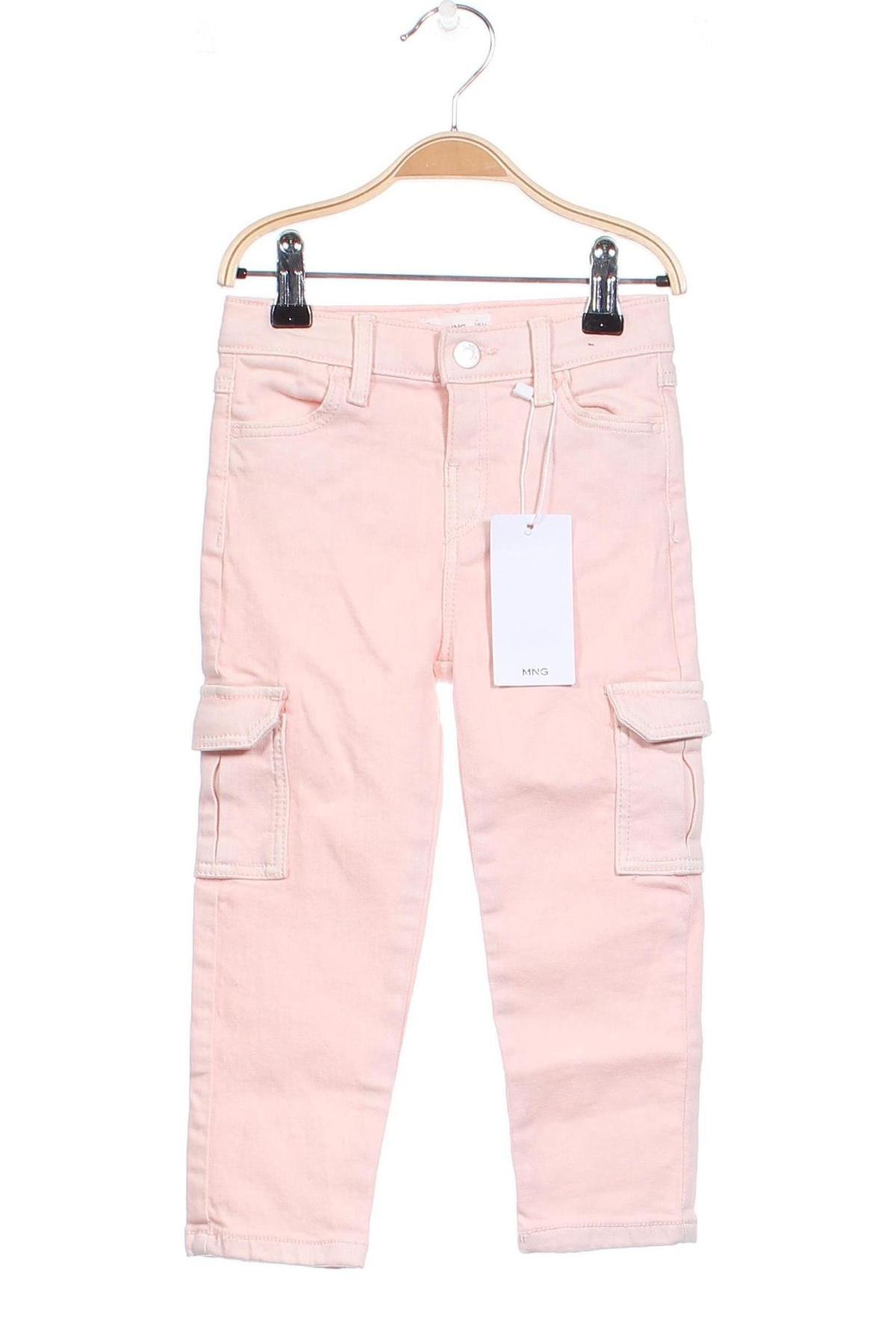 Dziecięce jeansy Mango, Rozmiar 18-24m/ 86-98 cm, Kolor Różowy, Cena 35,18 zł