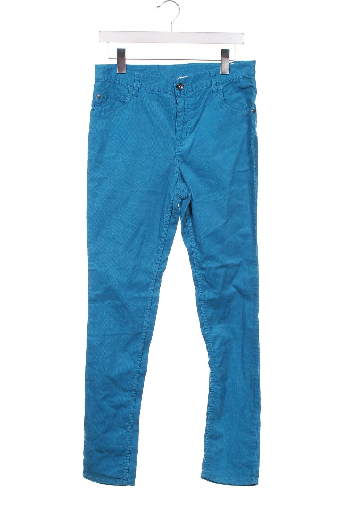 Pantaloni de catifea reiată, pentru copii C&A, Mărime 14-15y/ 168-170 cm, Culoare Albastru, Preț 23,49 Lei