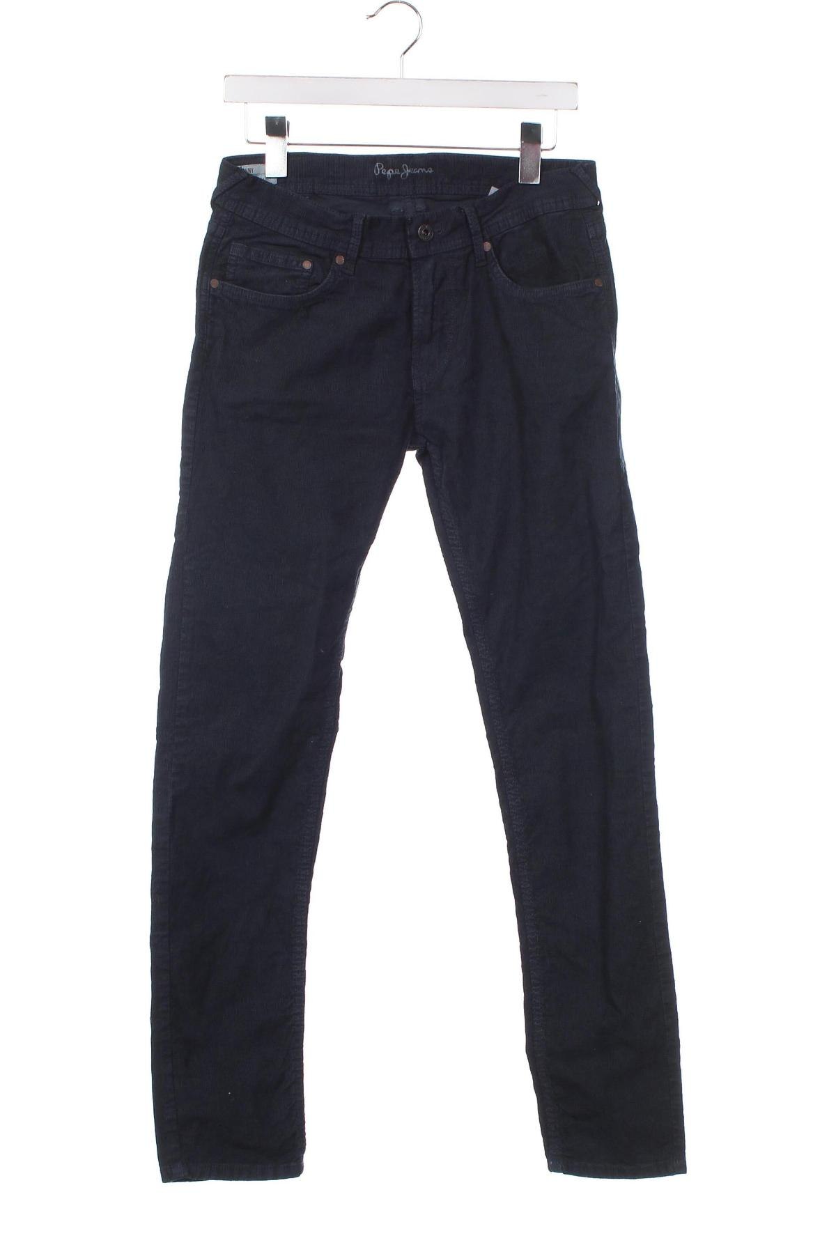 Pantaloni de catifea reiată, pentru copii Pepe Jeans, Mărime 15-18y/ 170-176 cm, Culoare Albastru, Preț 60,86 Lei