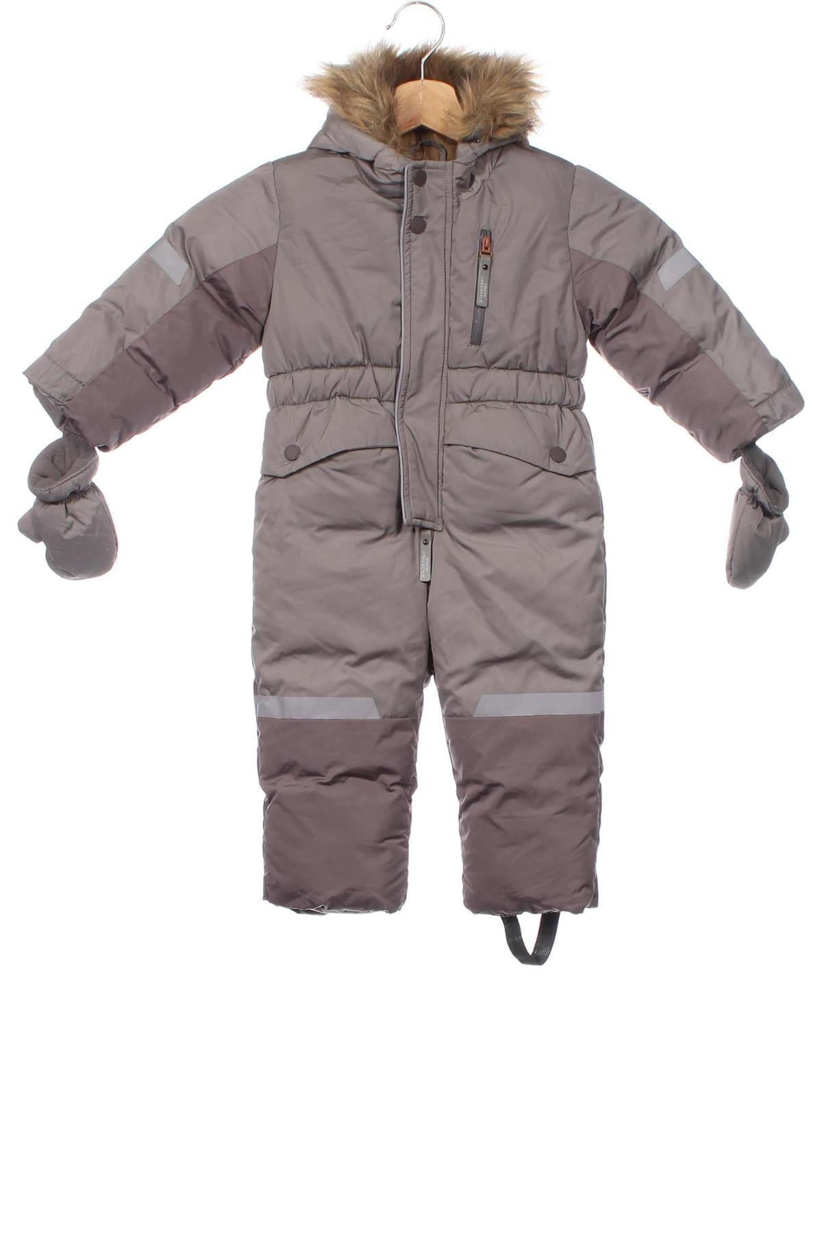Детски гащеризон за зимни спортове Zara, Размер 18-24m/ 86-98 см, Цвят Сив, Цена 52,00 лв.