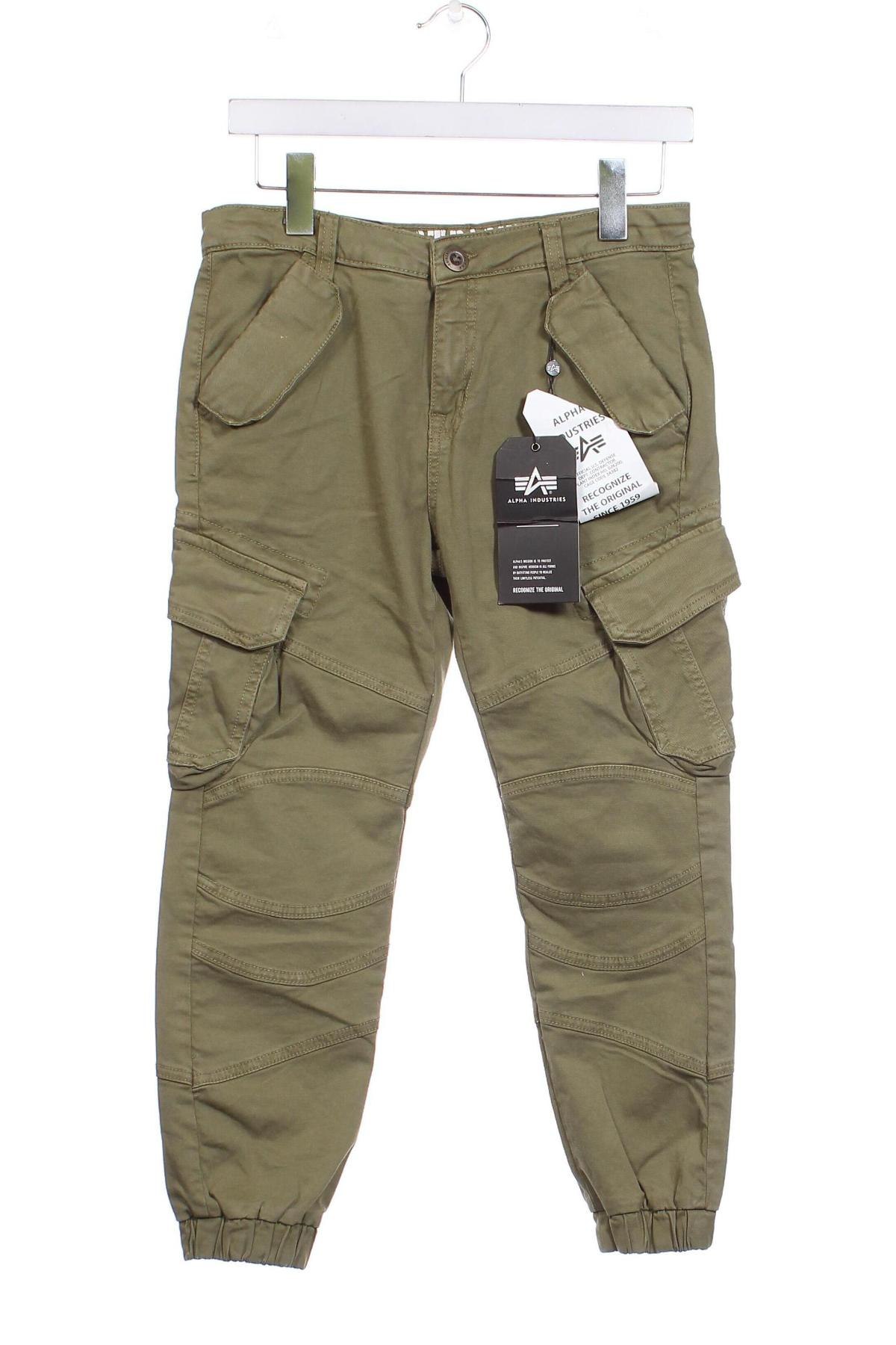 Pantaloni pentru copii Alpha Industries, Mărime 15-18y/ 170-176 cm, Culoare Verde, Preț 100,66 Lei