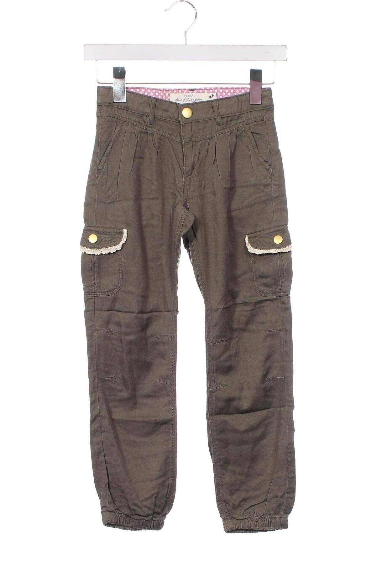 Dětské kalhoty  H&M, Velikost 7-8y/ 128-134 cm, Barva Zelená, Cena  257,00 Kč