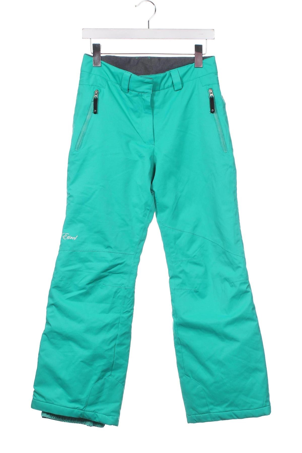 Pantaloni pentru copii pentru sporturi de iarnă Etirel, Mărime 12-13y/ 158-164 cm, Culoare Verde, Preț 94,08 Lei
