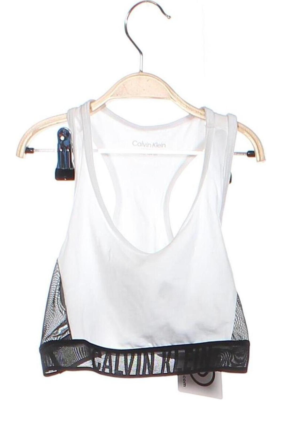 Μπλουζάκι αμάνικο παιδικό Calvin Klein, Μέγεθος 12-13y/ 158-164 εκ., Χρώμα Λευκό, Τιμή 23,71 €