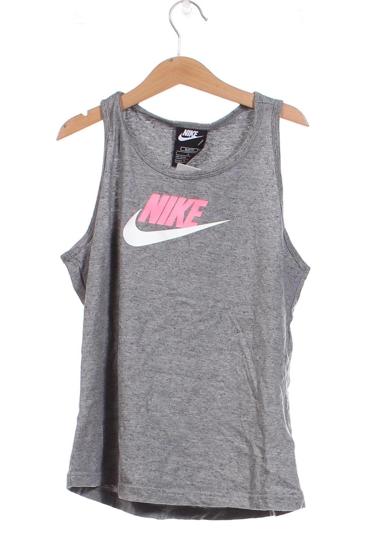 Μπλουζάκι αμάνικο παιδικό Nike, Μέγεθος 10-11y/ 146-152 εκ., Χρώμα Γκρί, Τιμή 11,76 €