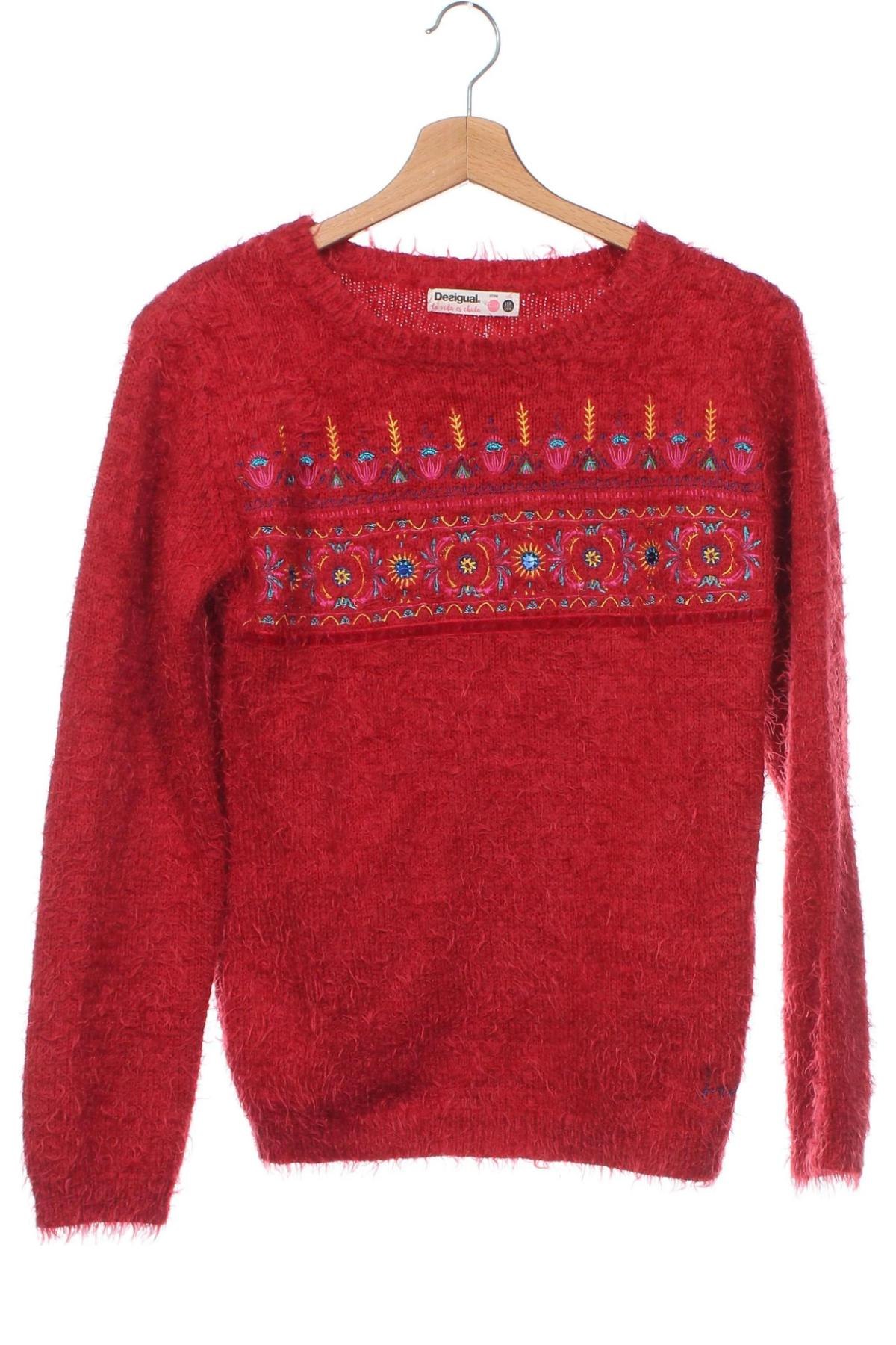 Dziecięcy sweter Desigual, Rozmiar 12-13y/ 158-164 cm, Kolor Czerwony, Cena 82,85 zł