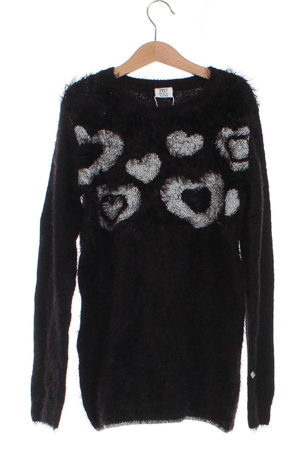 Παιδικό πουλόβερ L&d, Μέγεθος 10-11y/ 146-152 εκ., Χρώμα Μαύρο, Τιμή 16,37 €
