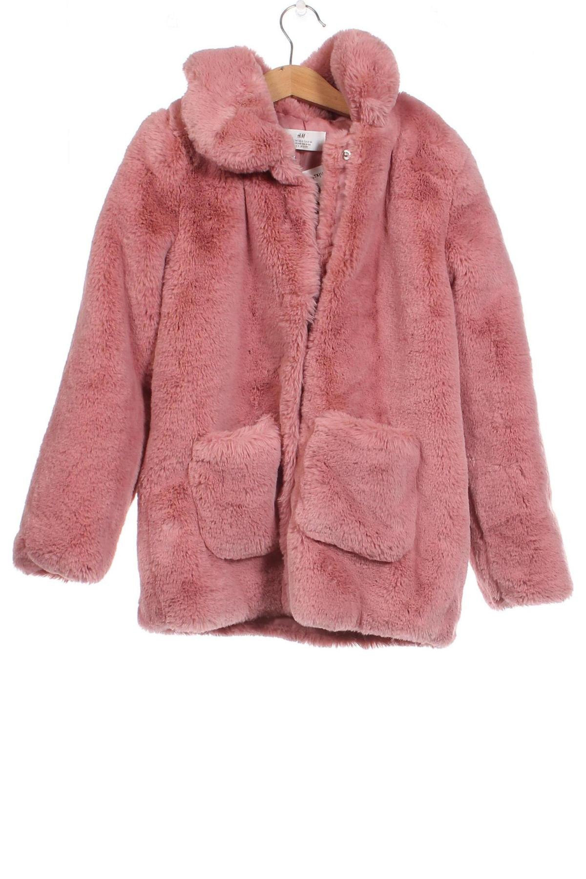 Dětský kabát  H&M, Velikost 8-9y/ 134-140 cm, Barva Růžová, Cena  314,00 Kč
