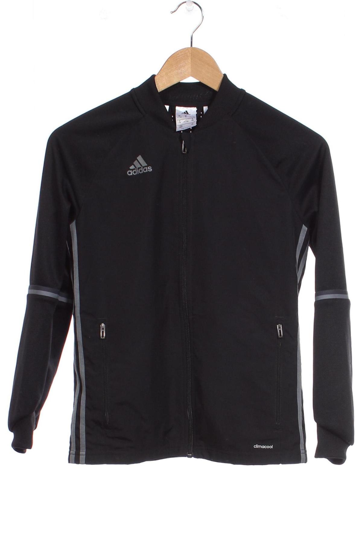 Kinderjacke Adidas, Größe 11-12y/ 152-158 cm, Farbe Schwarz, Preis 28,39 €