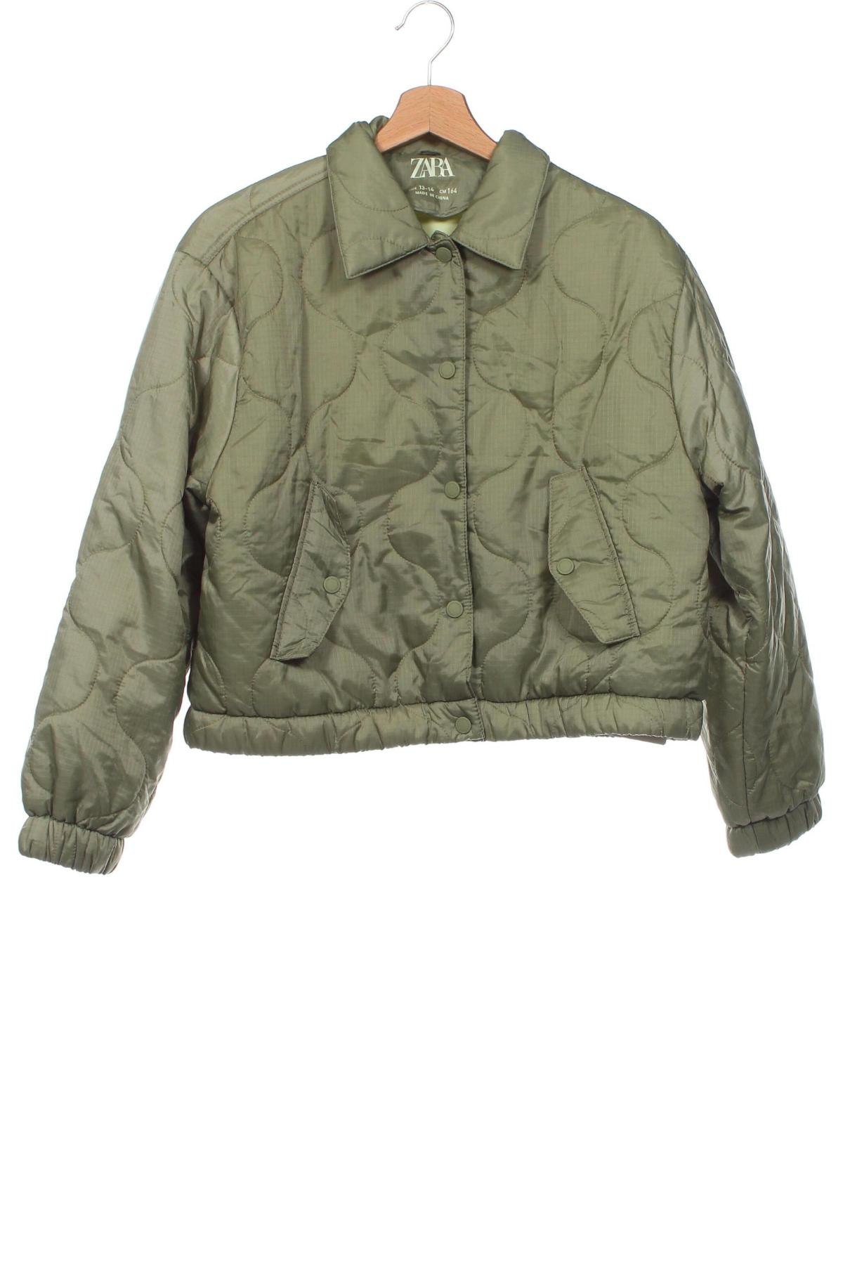 Kinderjacke Zara, Größe 13-14y/ 164-168 cm, Farbe Grün, Preis € 10,02