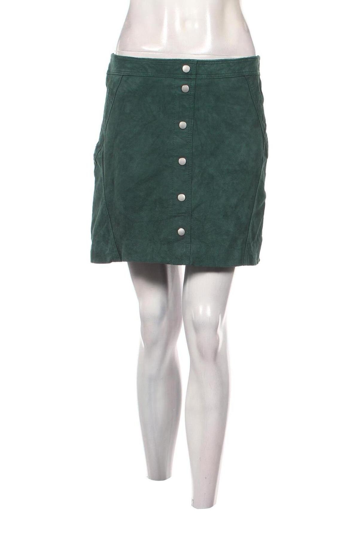 Kožená sukně  ONLY, Velikost M, Barva Zelená, Cena  284,00 Kč