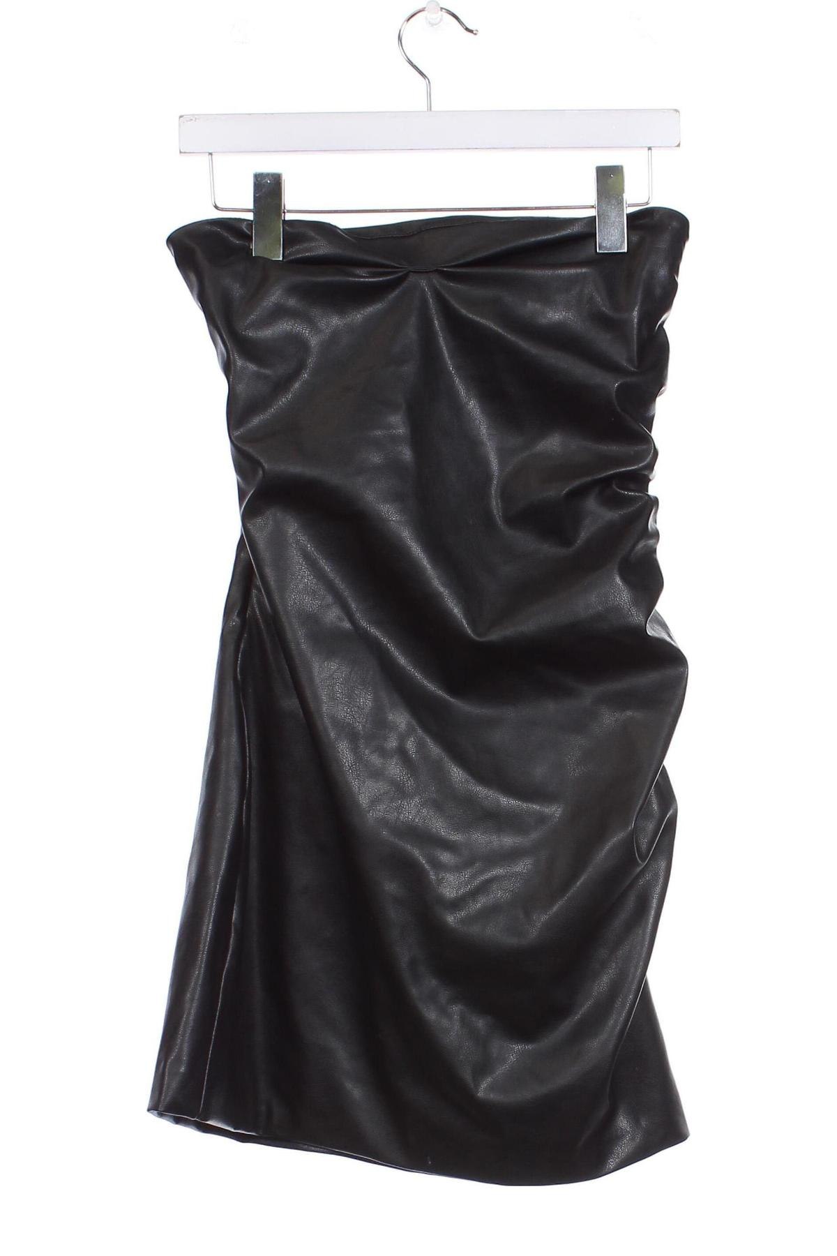 Δερμάτινο φόρεμα Zara, Μέγεθος L, Χρώμα Μαύρο, Τιμή 7,87 €
