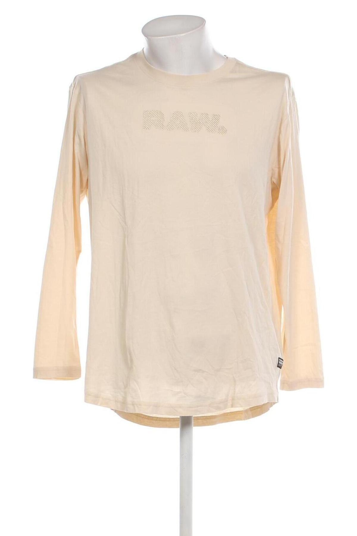 Ανδρική μπλούζα G-Star Raw, Μέγεθος L, Χρώμα Εκρού, Τιμή 63,97 €