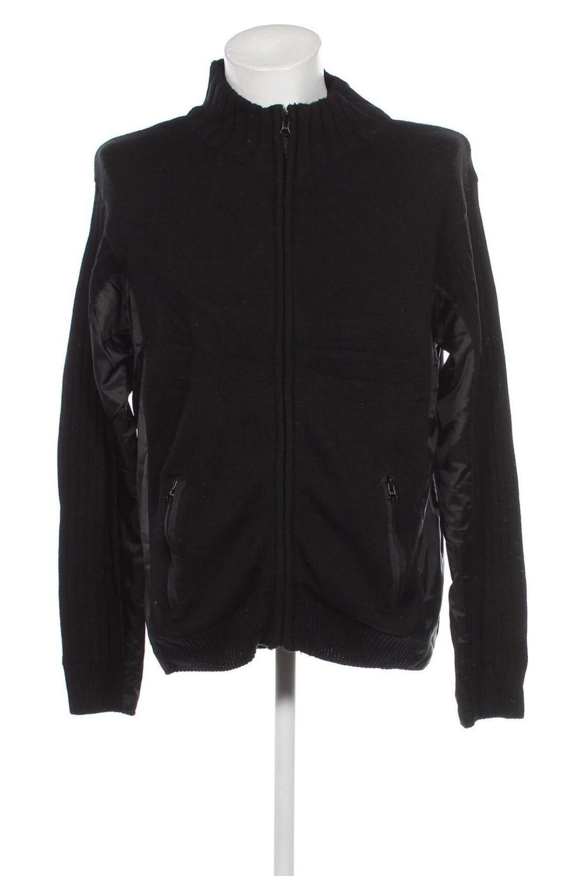 Jachetă tricotată de bărbați Biaggini, Mărime XL, Culoare Negru, Preț 57,23 Lei