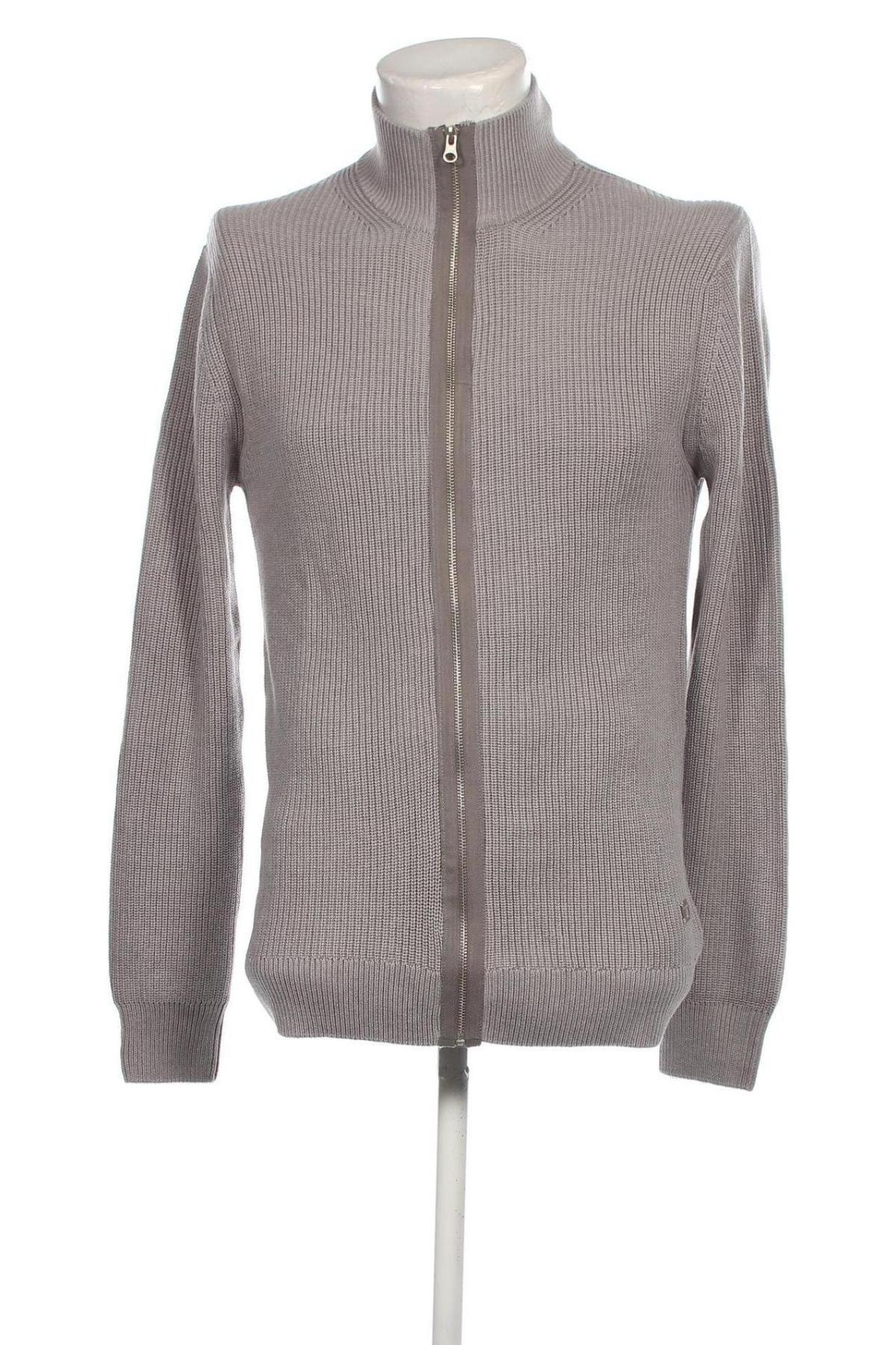 Herren Strickjacke Indicode, Größe M, Farbe Grau, Preis € 22,27