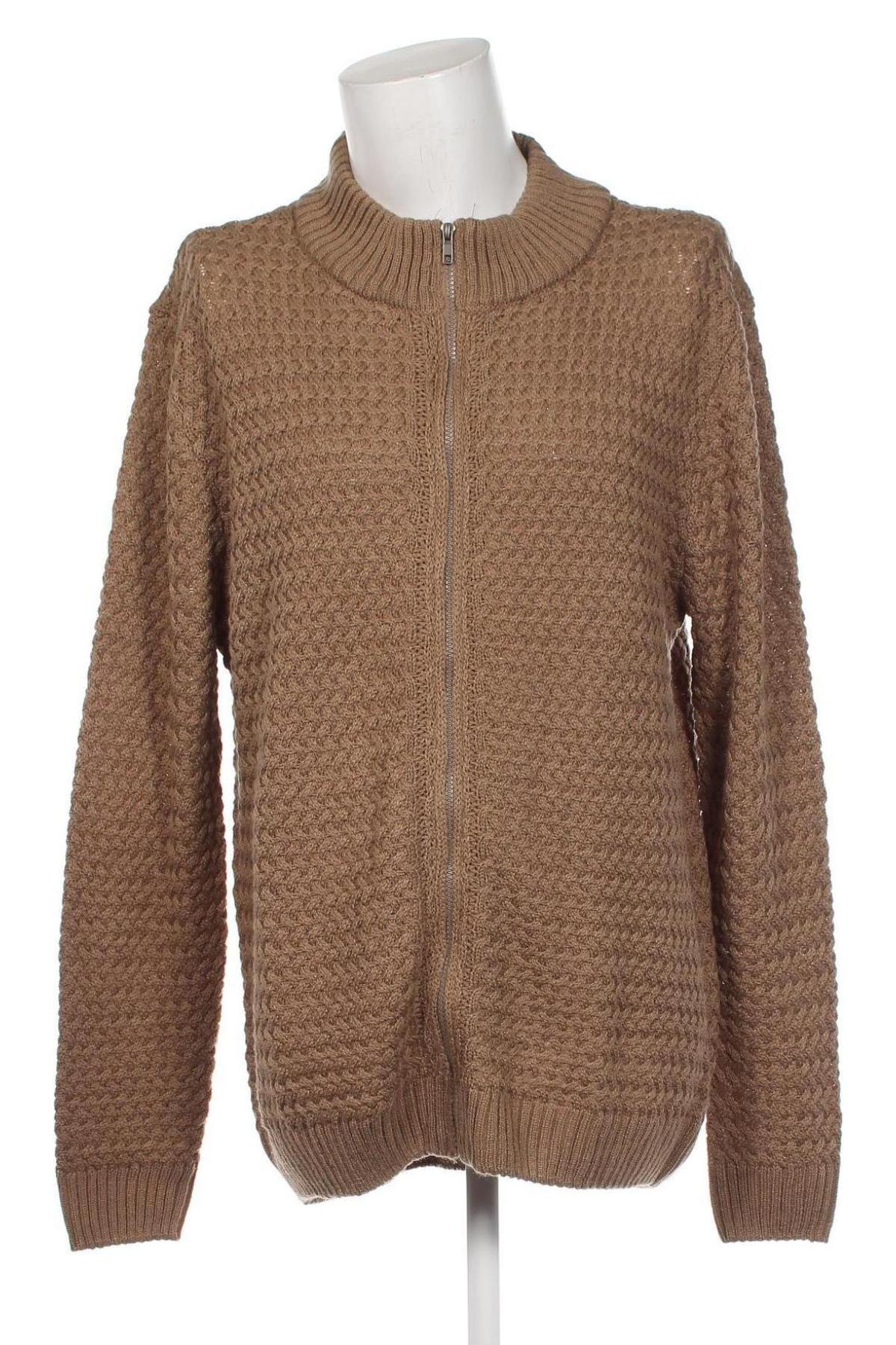 Herren Strickjacke John Baner, Größe 5XL, Farbe Beige, Preis € 16,14