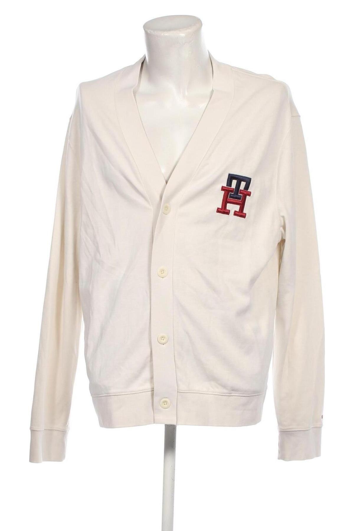 Jachetă tricotată de bărbați Tommy Hilfiger, Mărime L, Culoare Alb, Preț 286,84 Lei