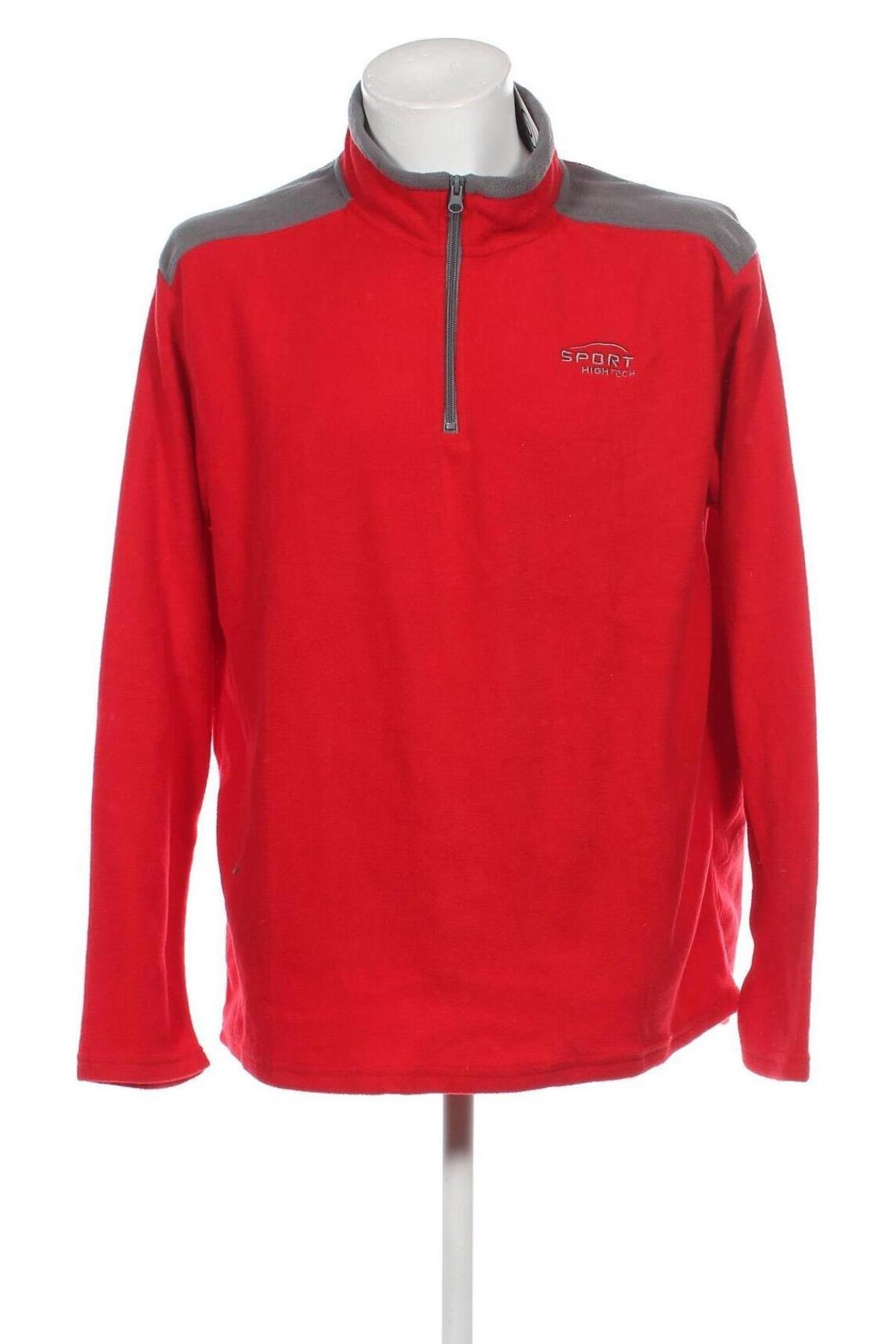 Ανδρική μπλούζα fleece Atlas For Men, Μέγεθος XL, Χρώμα Κόκκινο, Τιμή 7,12 €