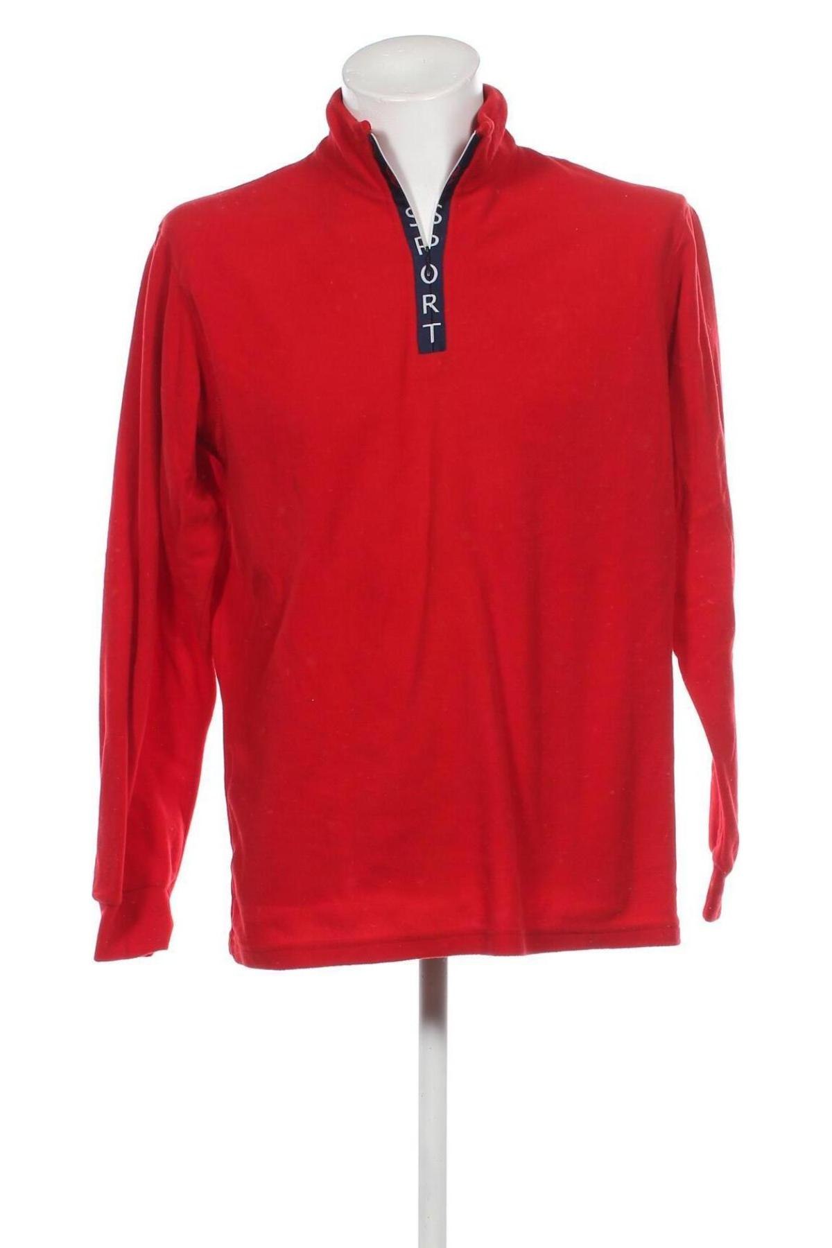 Мъжка поларена блуза Conte Of Florence, Размер XL, Цвят Червен, Цена 28,90 лв.