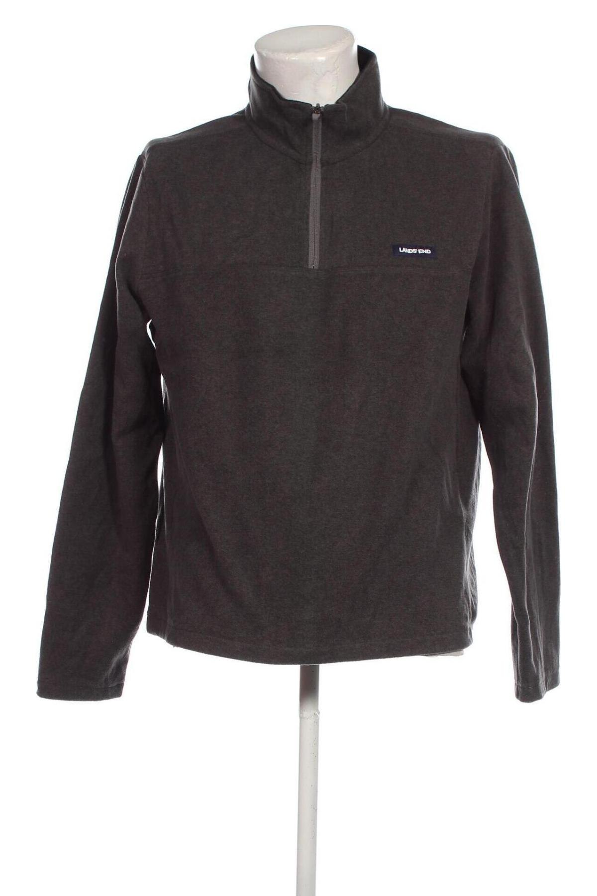 Ανδρική μπλούζα fleece Lands' End, Μέγεθος L, Χρώμα Γκρί, Τιμή 6,40 €