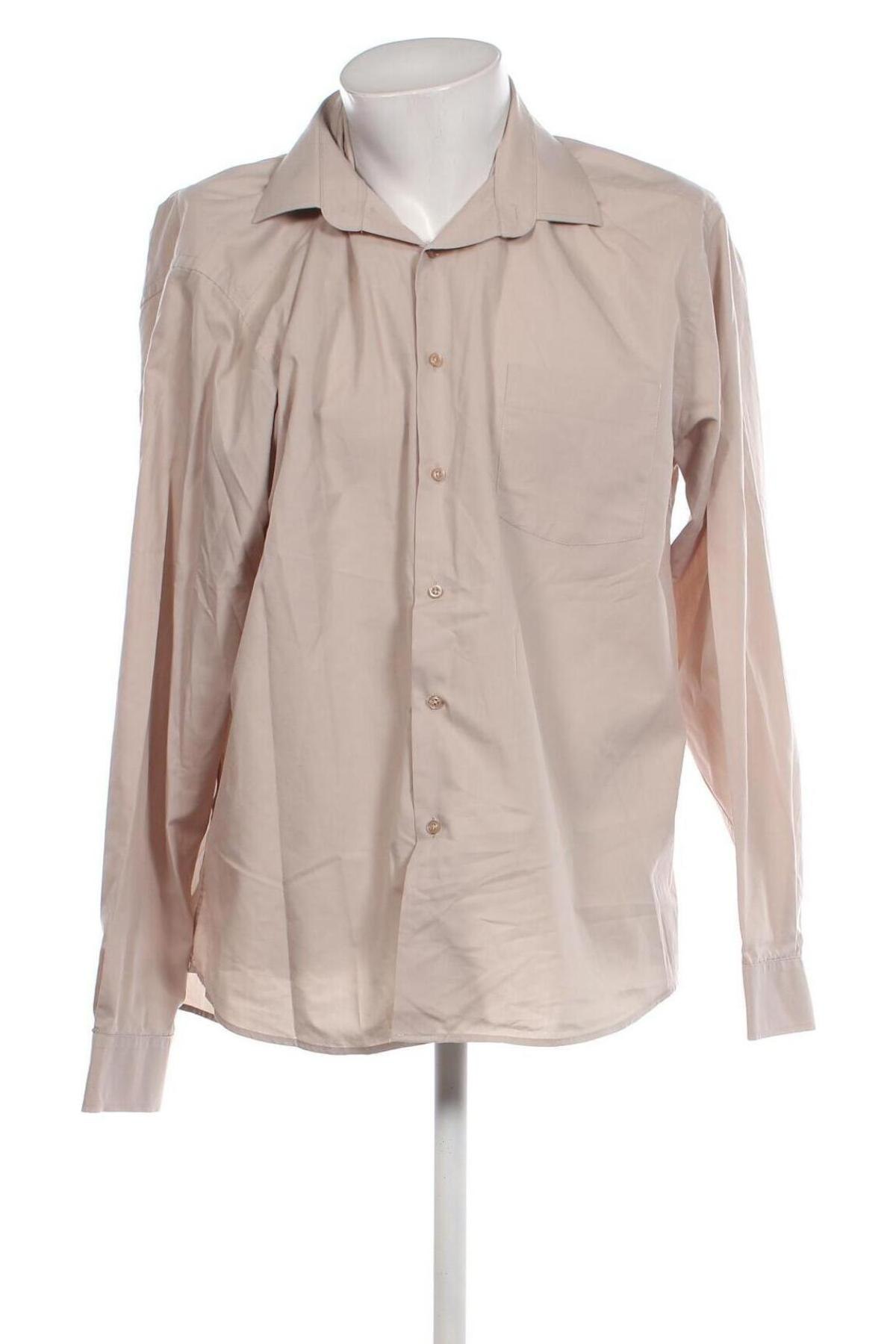Ανδρικό πουκάμισο, Μέγεθος XXL, Χρώμα  Μπέζ, Τιμή 8,45 €