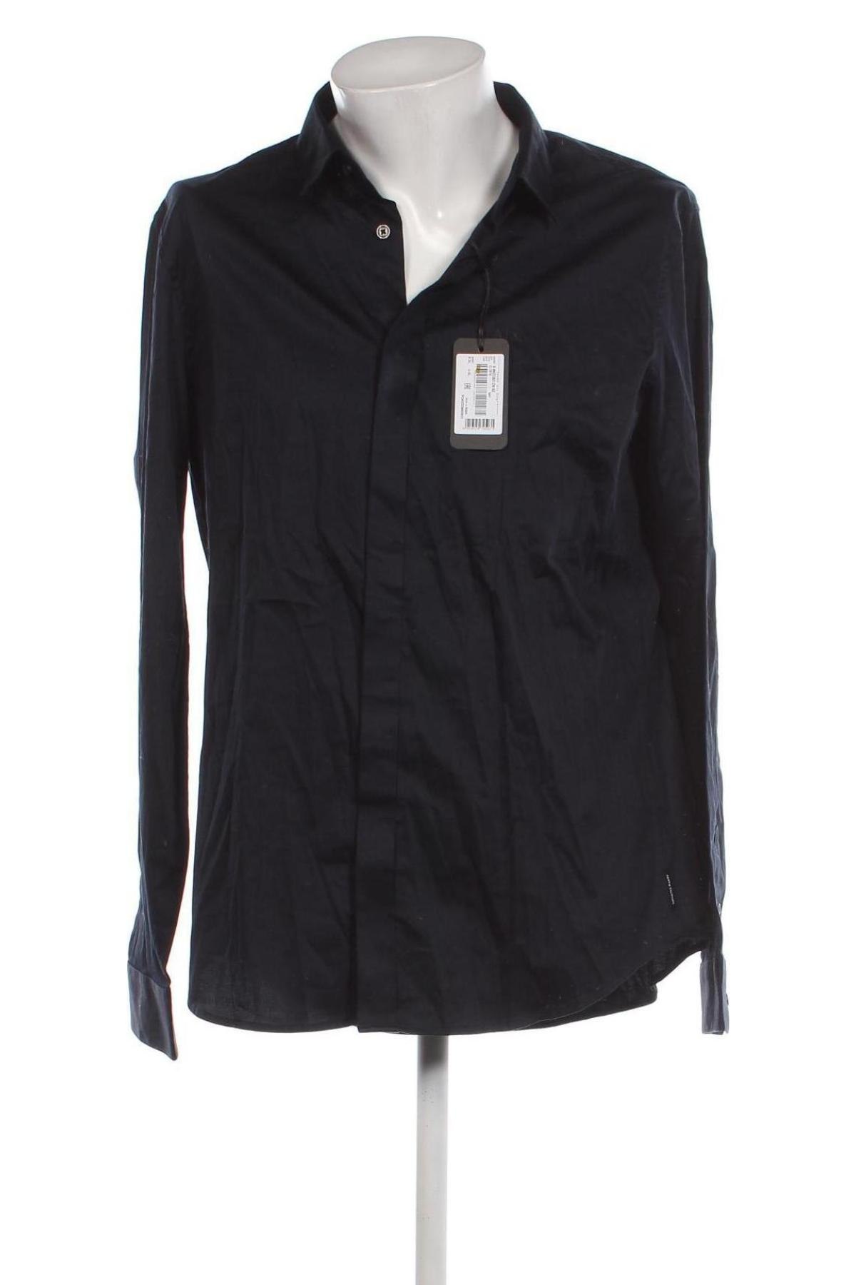 Мъжка риза Armani Exchange, Размер XL, Цвят Син, Цена 161,00 лв.