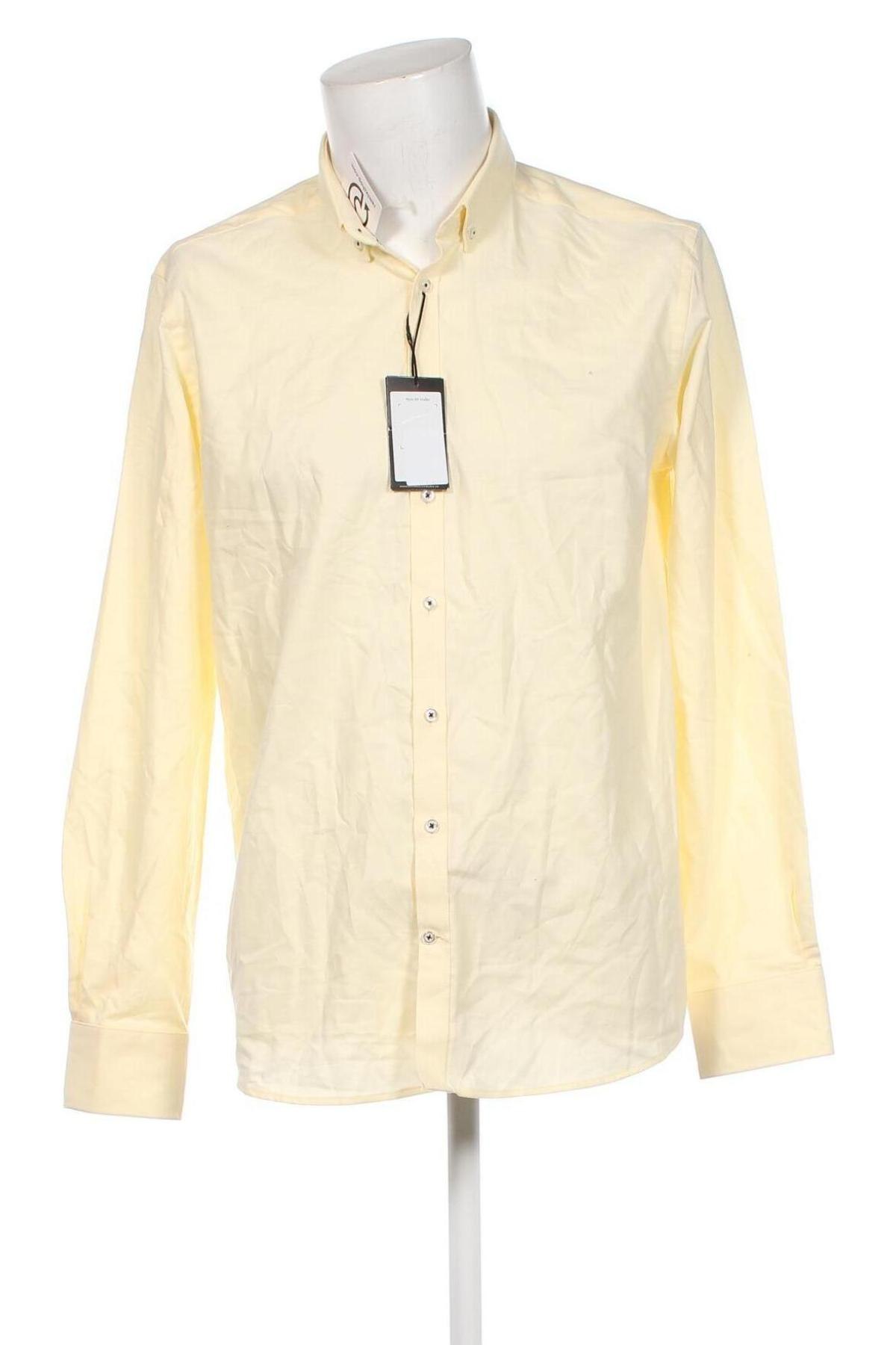 Ανδρικό πουκάμισο Bruun & Stengade, Μέγεθος L, Χρώμα Κίτρινο, Τιμή 38,35 €