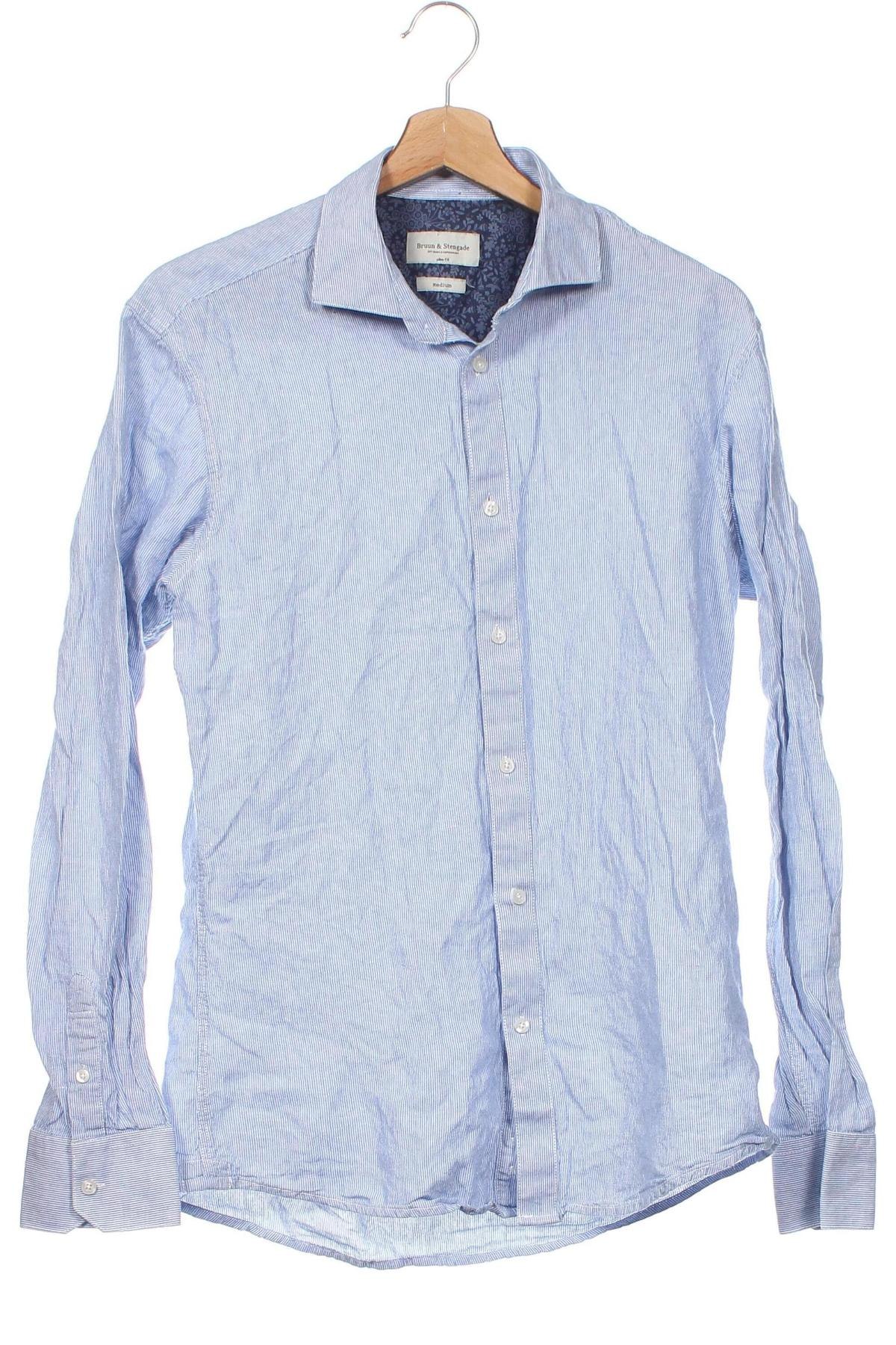 Herrenhemd Bruuns Bazaar, Größe M, Farbe Blau, Preis € 15,31