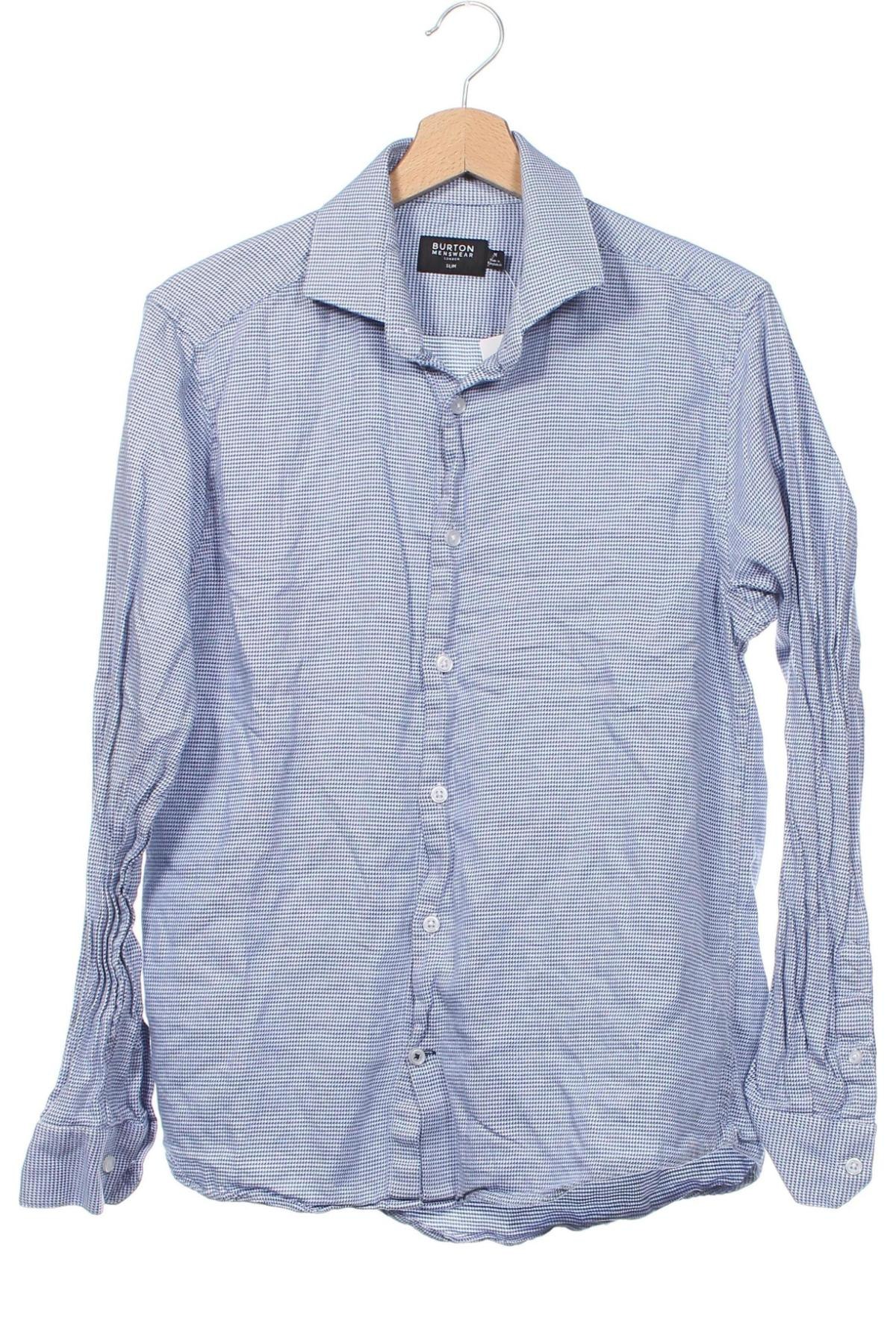 Herrenhemd Burton of London, Größe M, Farbe Blau, Preis 9,46 €