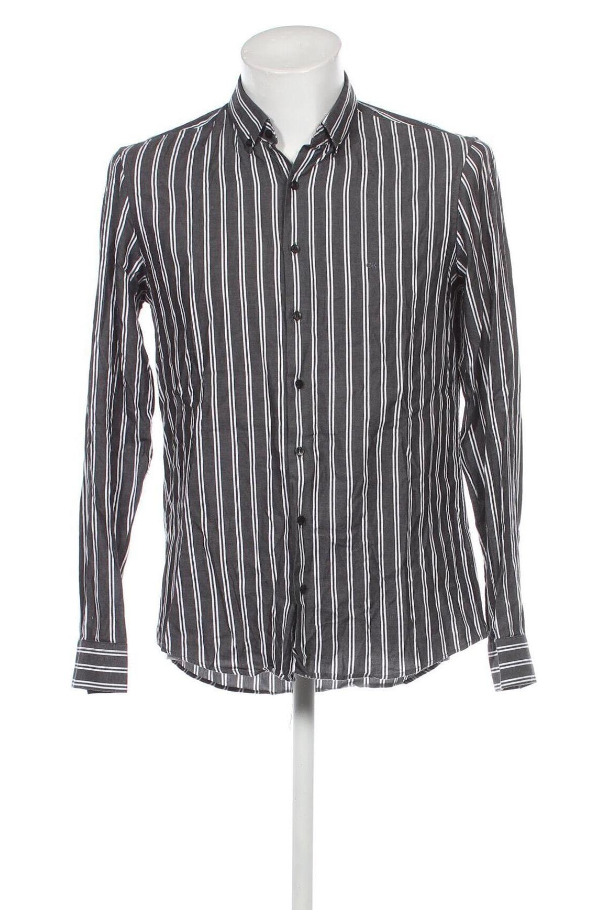 Ανδρικό πουκάμισο Calvin Klein, Μέγεθος L, Χρώμα Γκρί, Τιμή 36,18 €