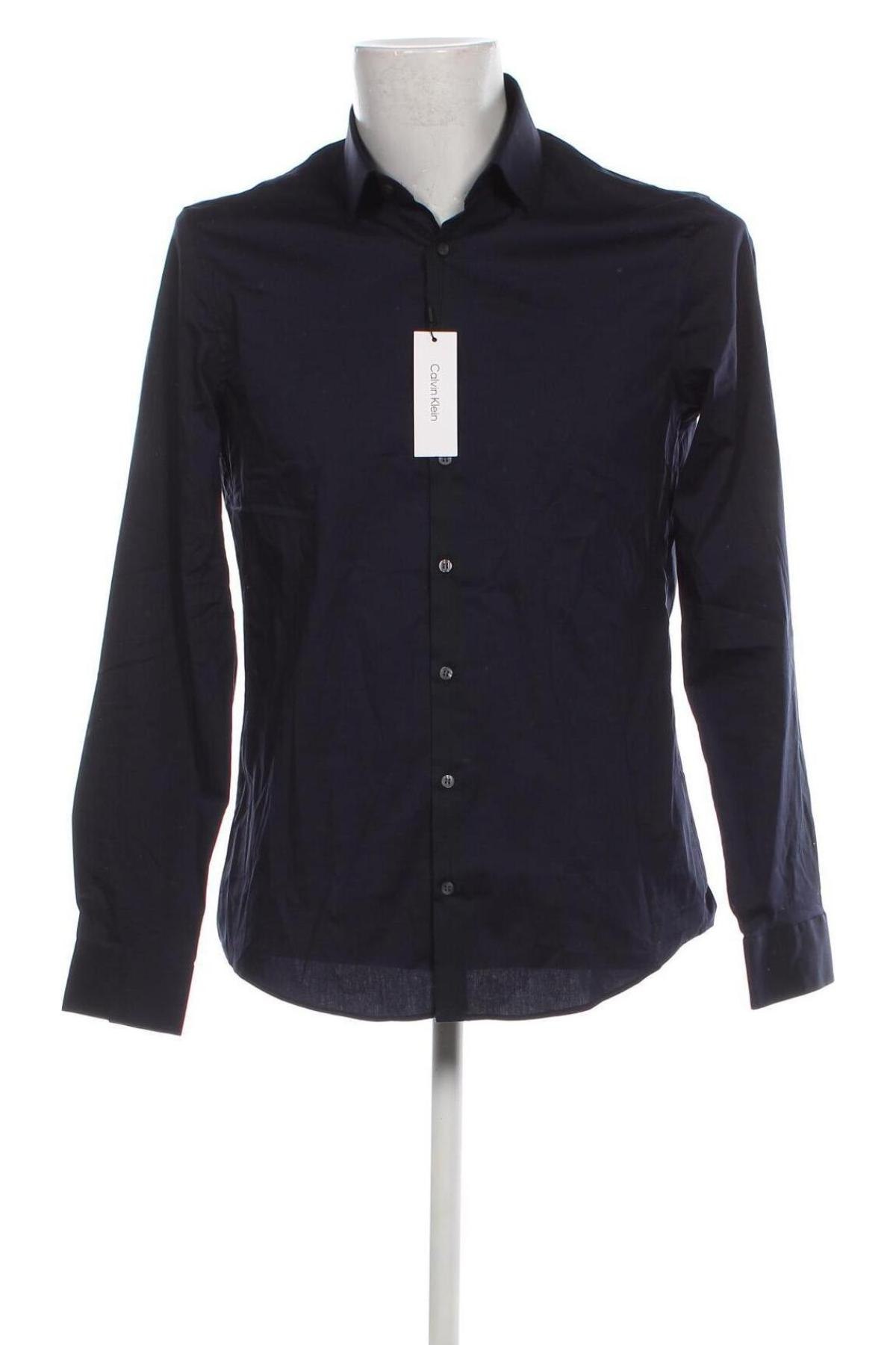 Ανδρικό πουκάμισο Calvin Klein, Μέγεθος L, Χρώμα Μπλέ, Τιμή 40,21 €