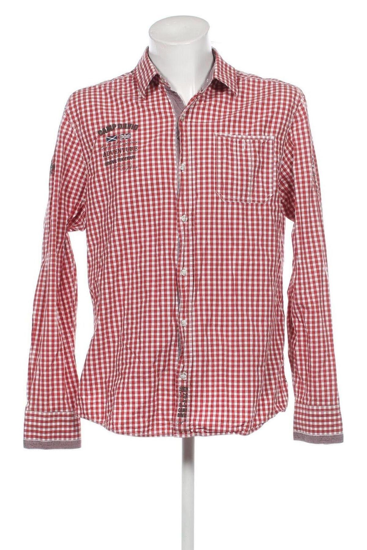 Herrenhemd Camp David, Größe XXL, Farbe Rot, Preis € 17,22