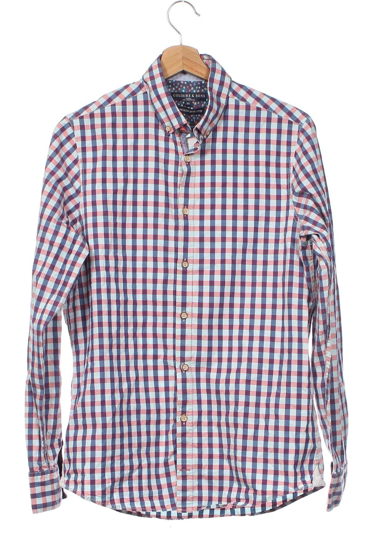 Ανδρικό πουκάμισο Colours & Sons, Μέγεθος M, Χρώμα Πολύχρωμο, Τιμή 6,31 €