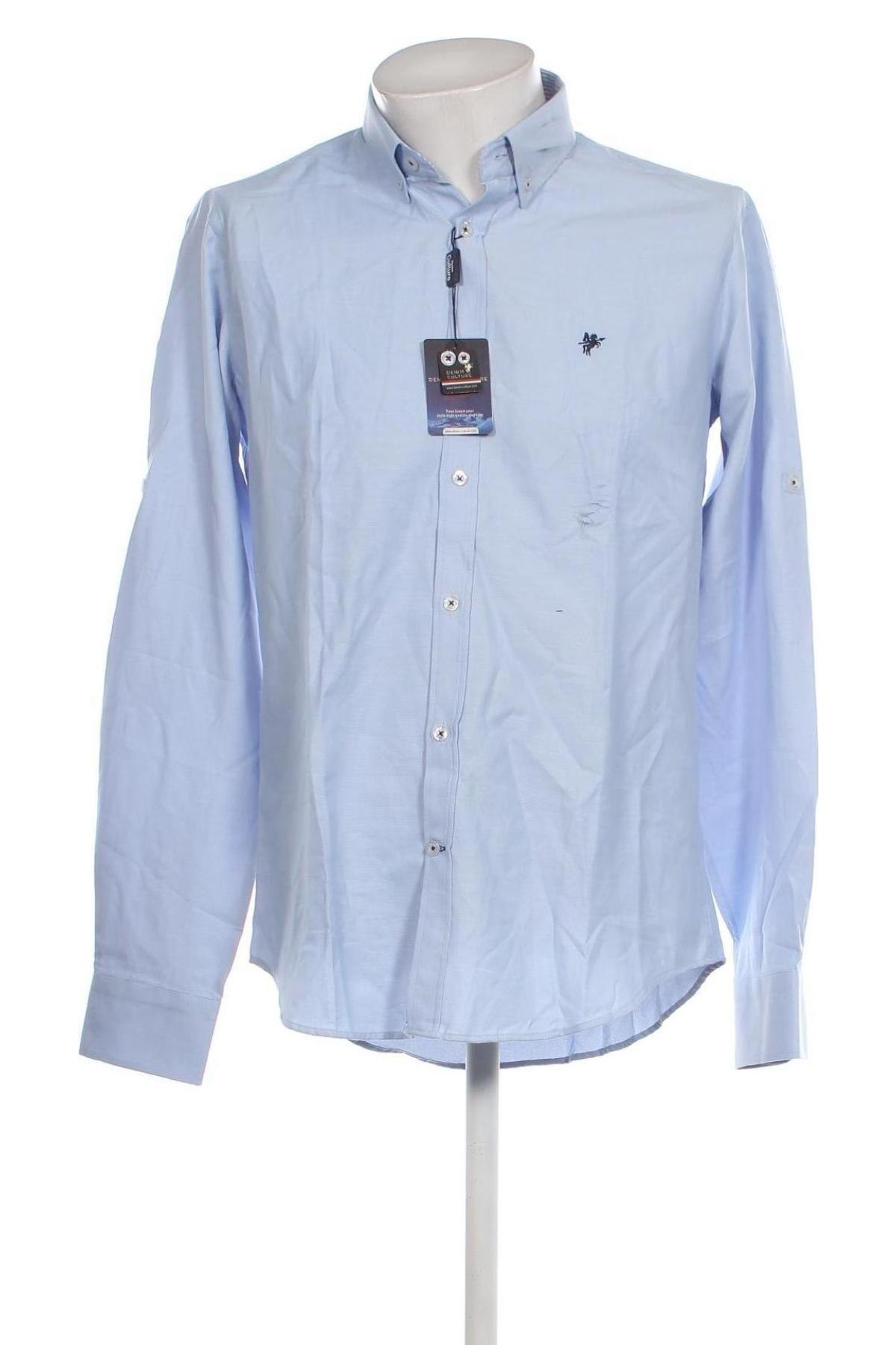 Ανδρικό πουκάμισο Denim Club, Μέγεθος M, Χρώμα Μπλέ, Τιμή 13,04 €