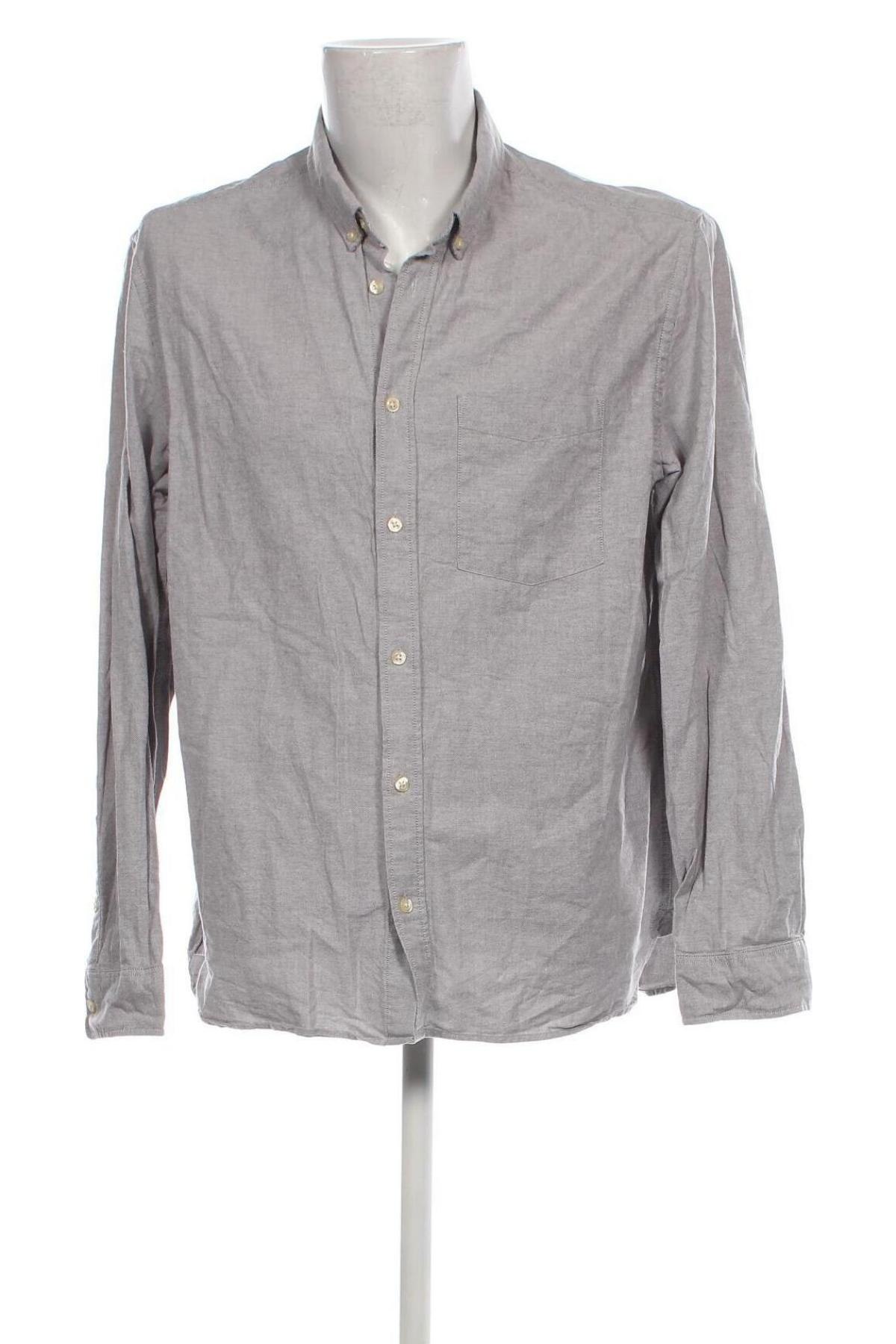 Мъжка риза H&M L.O.G.G., Размер XL, Цвят Сив, Цена 17,40 лв.