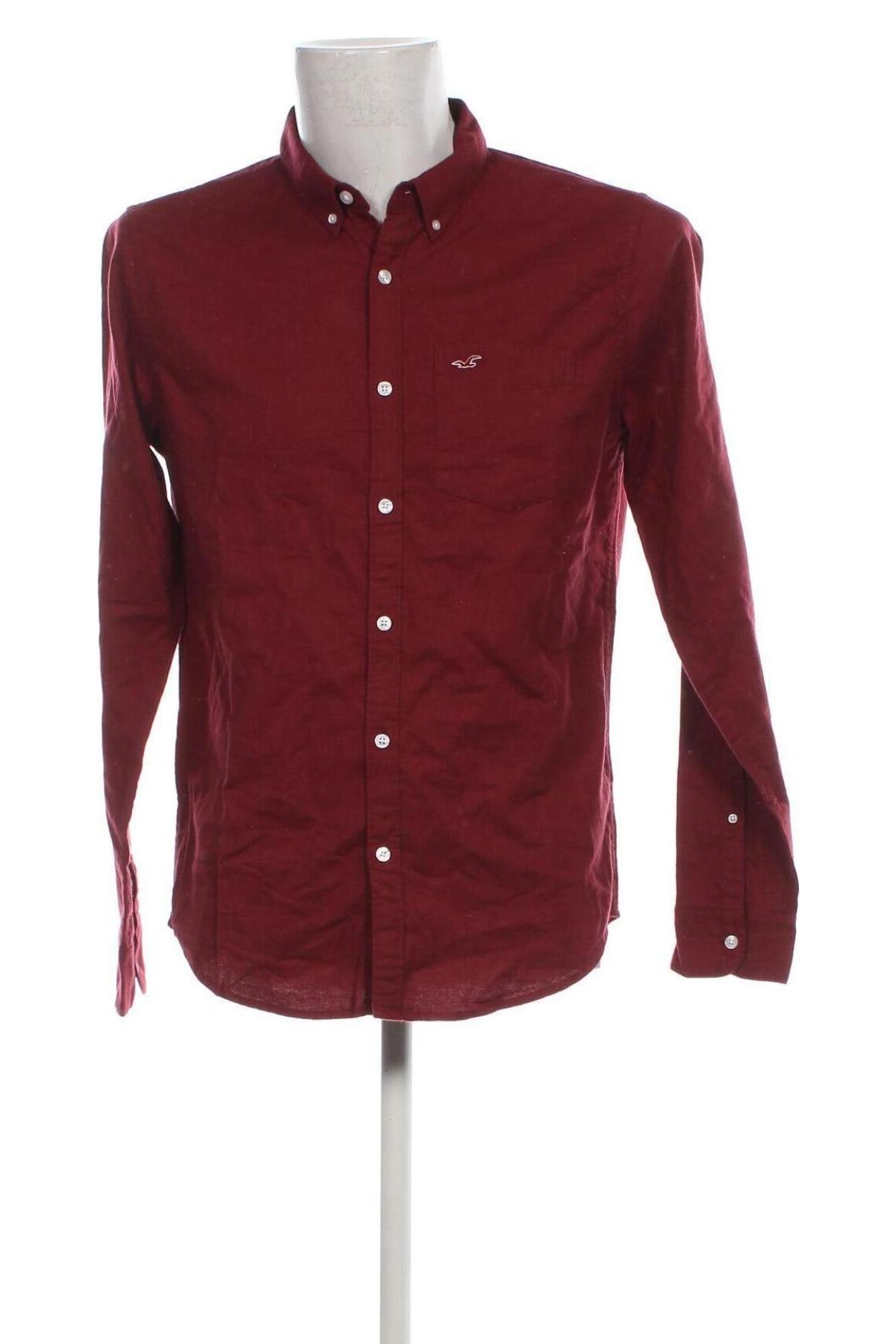 Ανδρικό πουκάμισο Hollister, Μέγεθος M, Χρώμα Κόκκινο, Τιμή 14,29 €