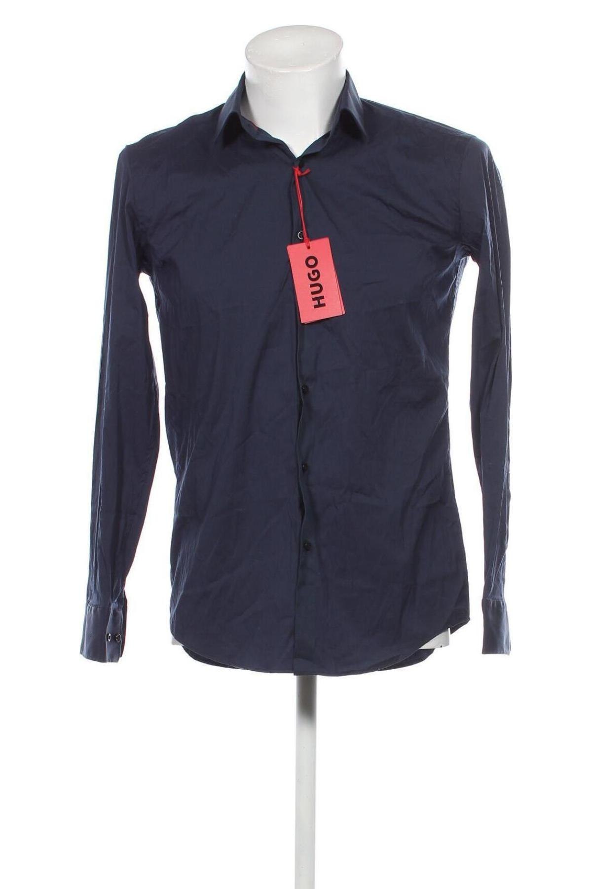 Ανδρικό πουκάμισο Hugo Boss, Μέγεθος M, Χρώμα Μπλέ, Τιμή 111,34 €