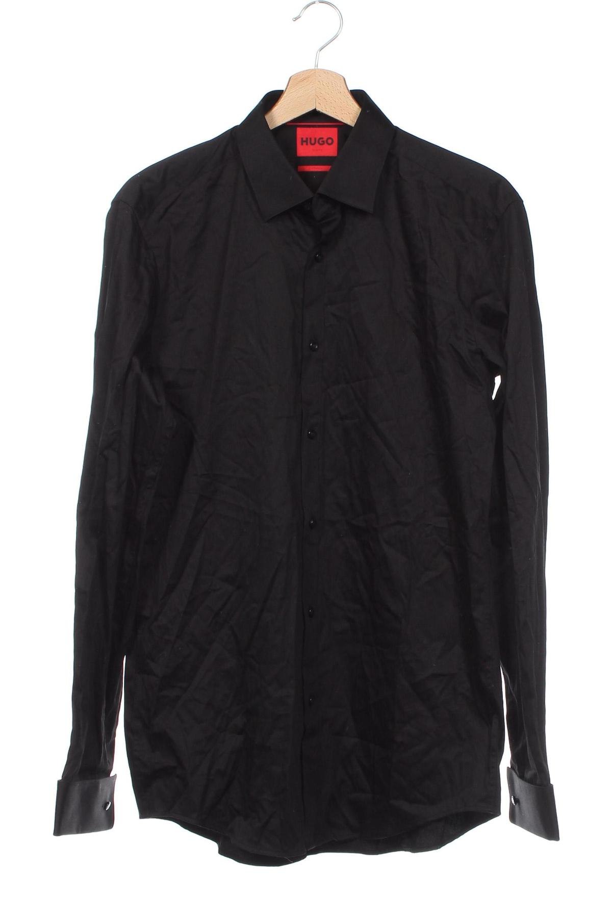 Мъжка риза Hugo Boss, Размер M, Цвят Черен, Цена 216,00 лв.