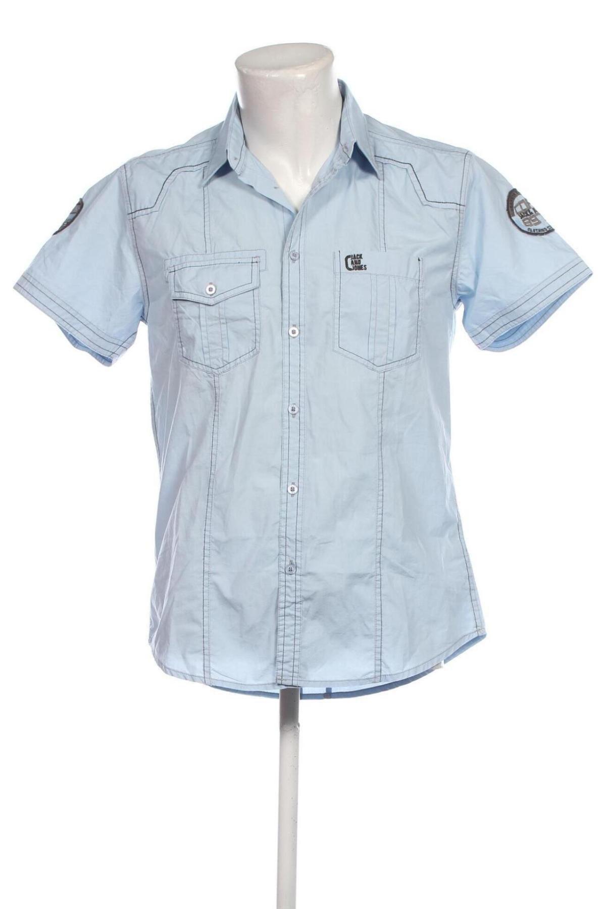Ανδρικό πουκάμισο Jack & Jones, Μέγεθος M, Χρώμα Μπλέ, Τιμή 46,65 €