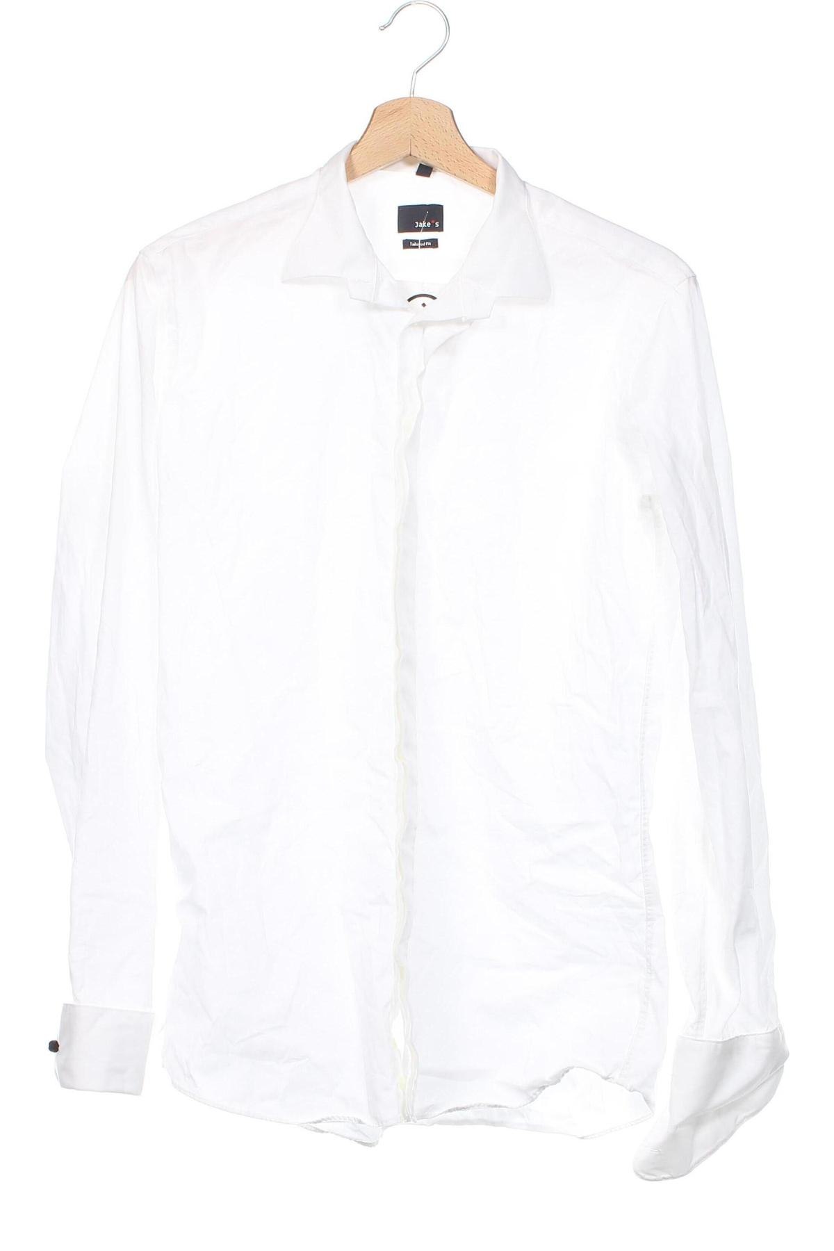 Ανδρικό πουκάμισο Jake*s, Μέγεθος M, Χρώμα Λευκό, Τιμή 21,03 €