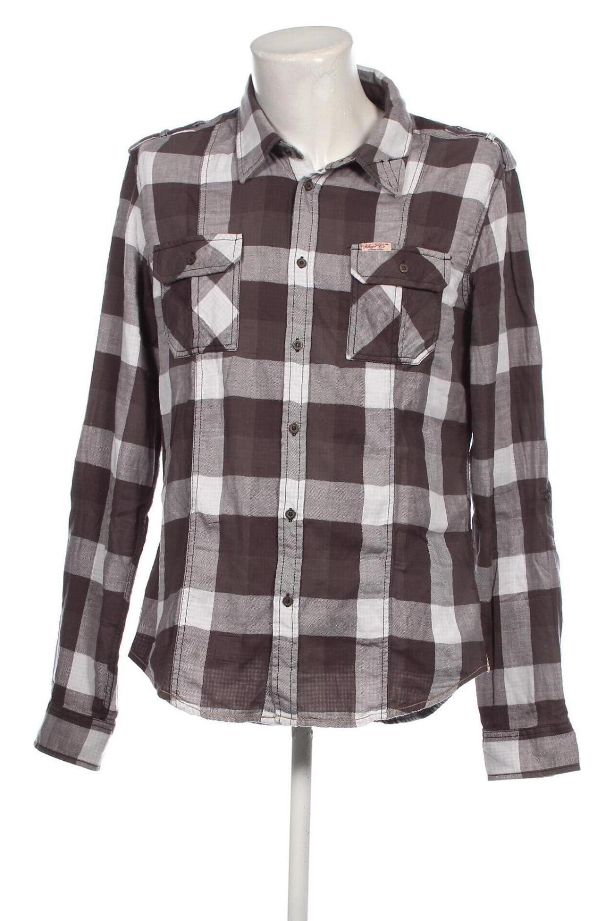 Ανδρικό πουκάμισο Khujo, Μέγεθος XL, Χρώμα Γκρί, Τιμή 15,19 €