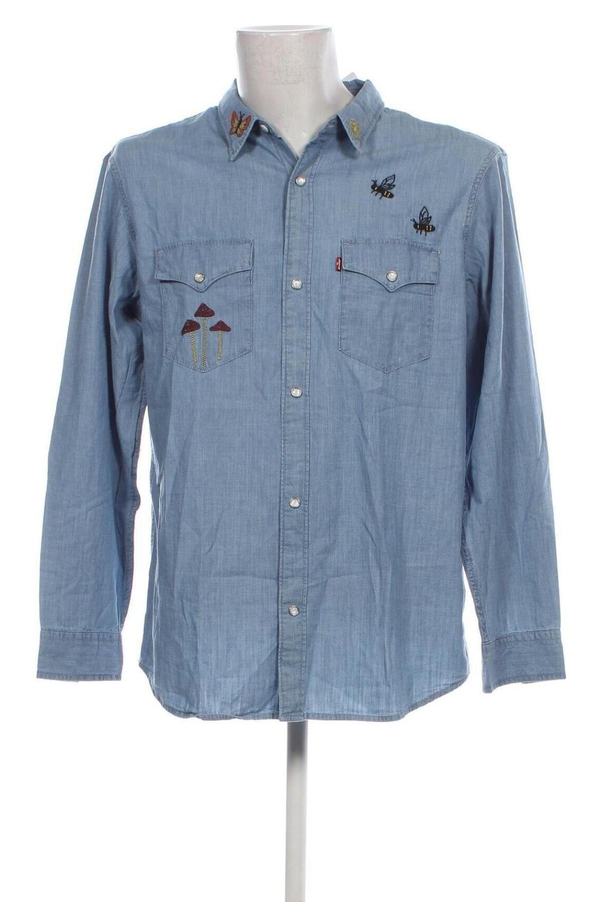 Herrenhemd Levi's, Größe L, Farbe Blau, Preis 63,92 €