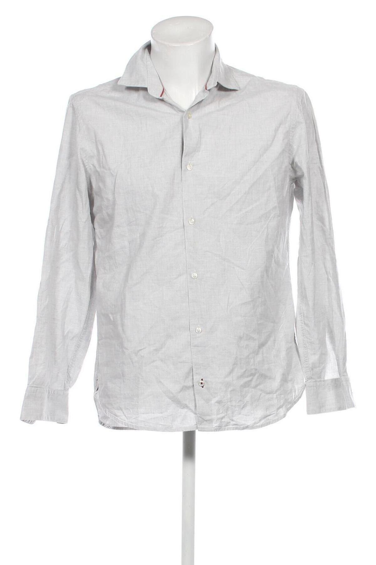 Ανδρικό πουκάμισο Mango, Μέγεθος L, Χρώμα Γκρί, Τιμή 9,46 €