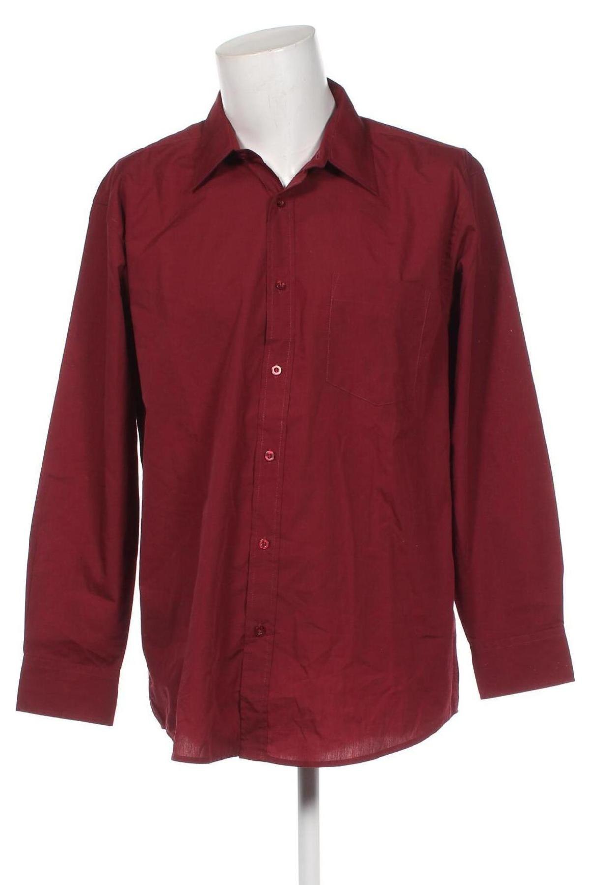 Herrenhemd Marcel Battiston, Größe XL, Farbe Rot, Preis 10,09 €