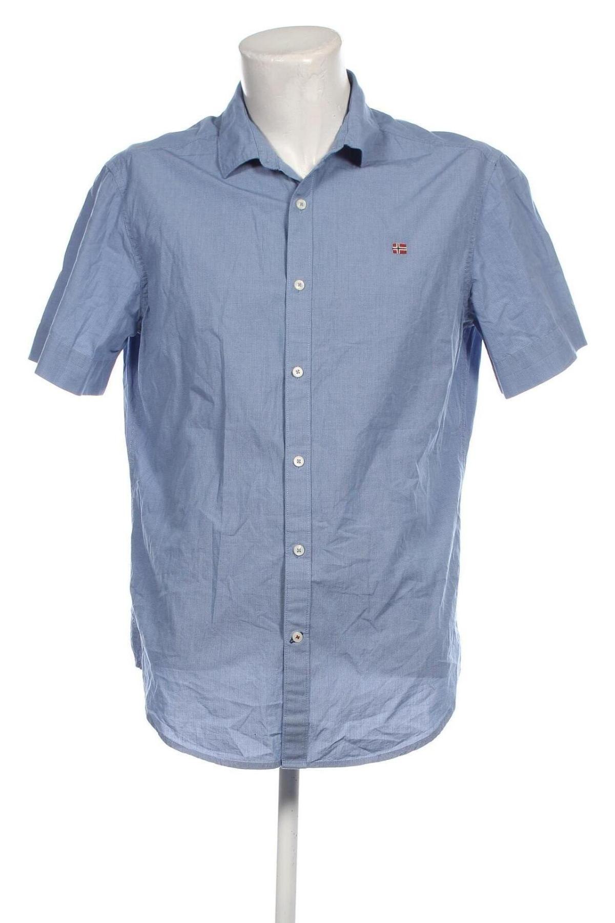 Ανδρικό πουκάμισο Napapijri, Μέγεθος XL, Χρώμα Μπλέ, Τιμή 30,81 €