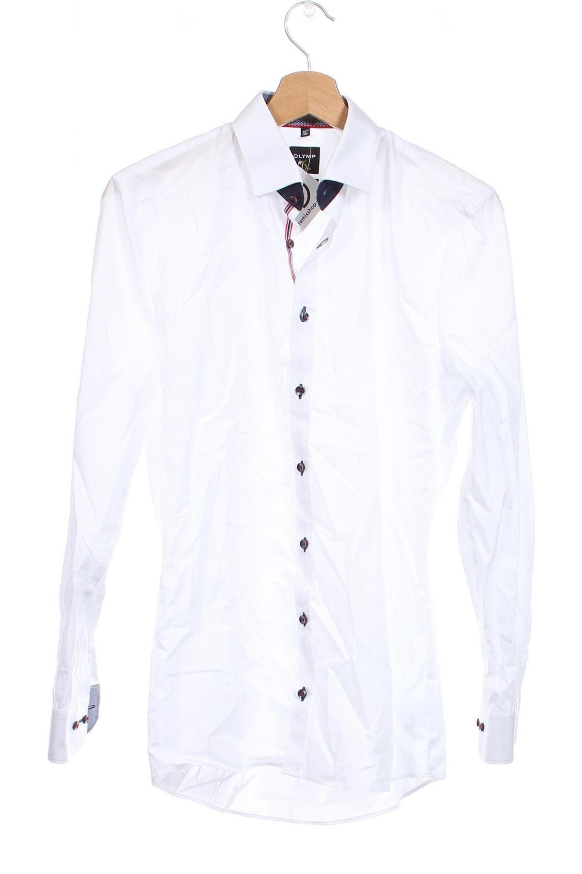Ανδρικό πουκάμισο Olymp, Μέγεθος S, Χρώμα Λευκό, Τιμή 19,04 €