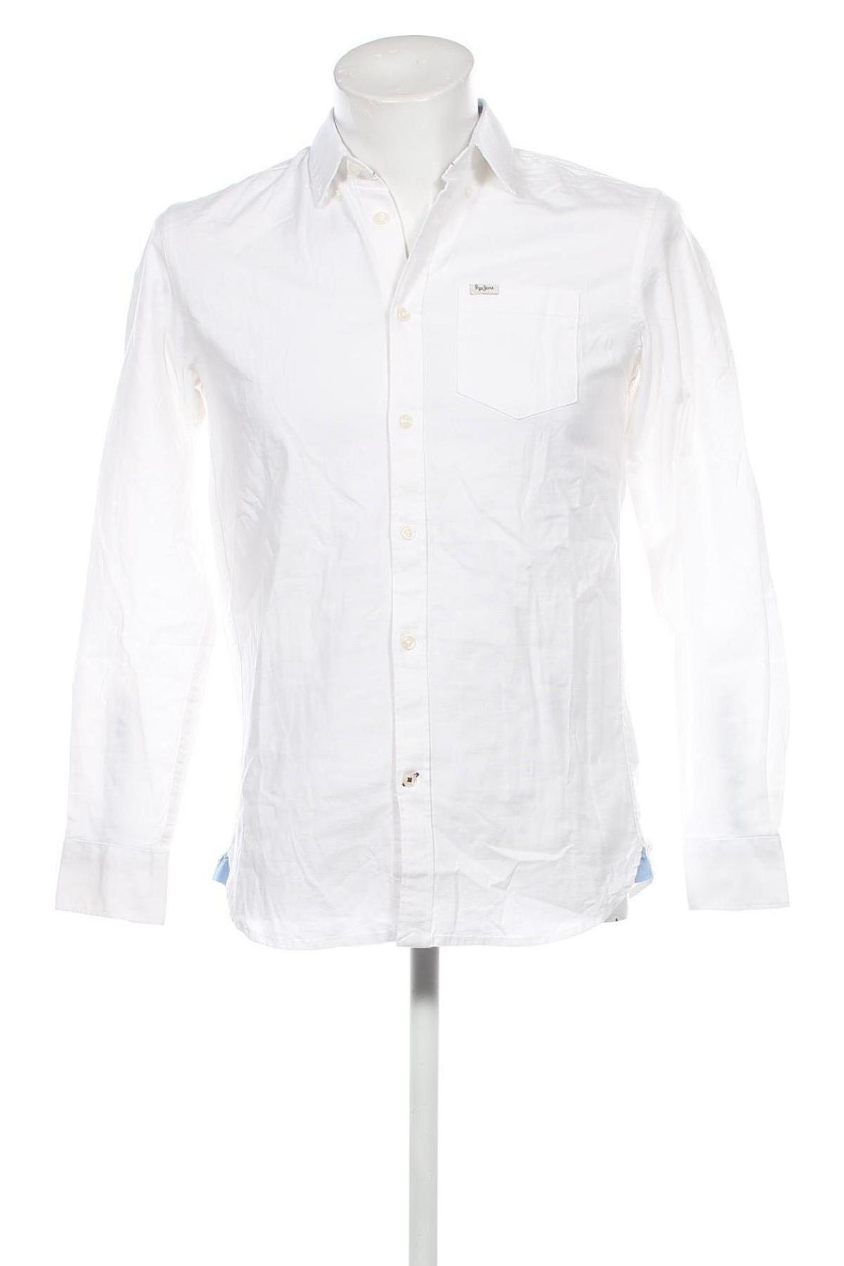 Мъжка риза Pepe Jeans, Размер XS, Цвят Бял, Цена 68,20 лв.